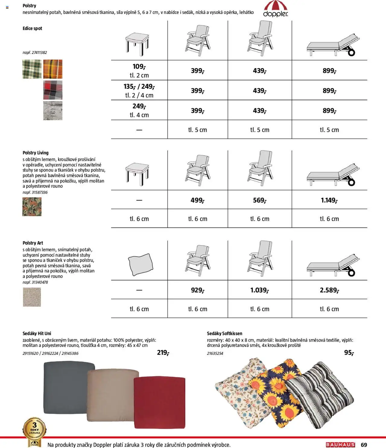 Bauhaus katalog Zahradní nábytek od 01.04.2025 | Strana: 69 | Produkty: Lehátko