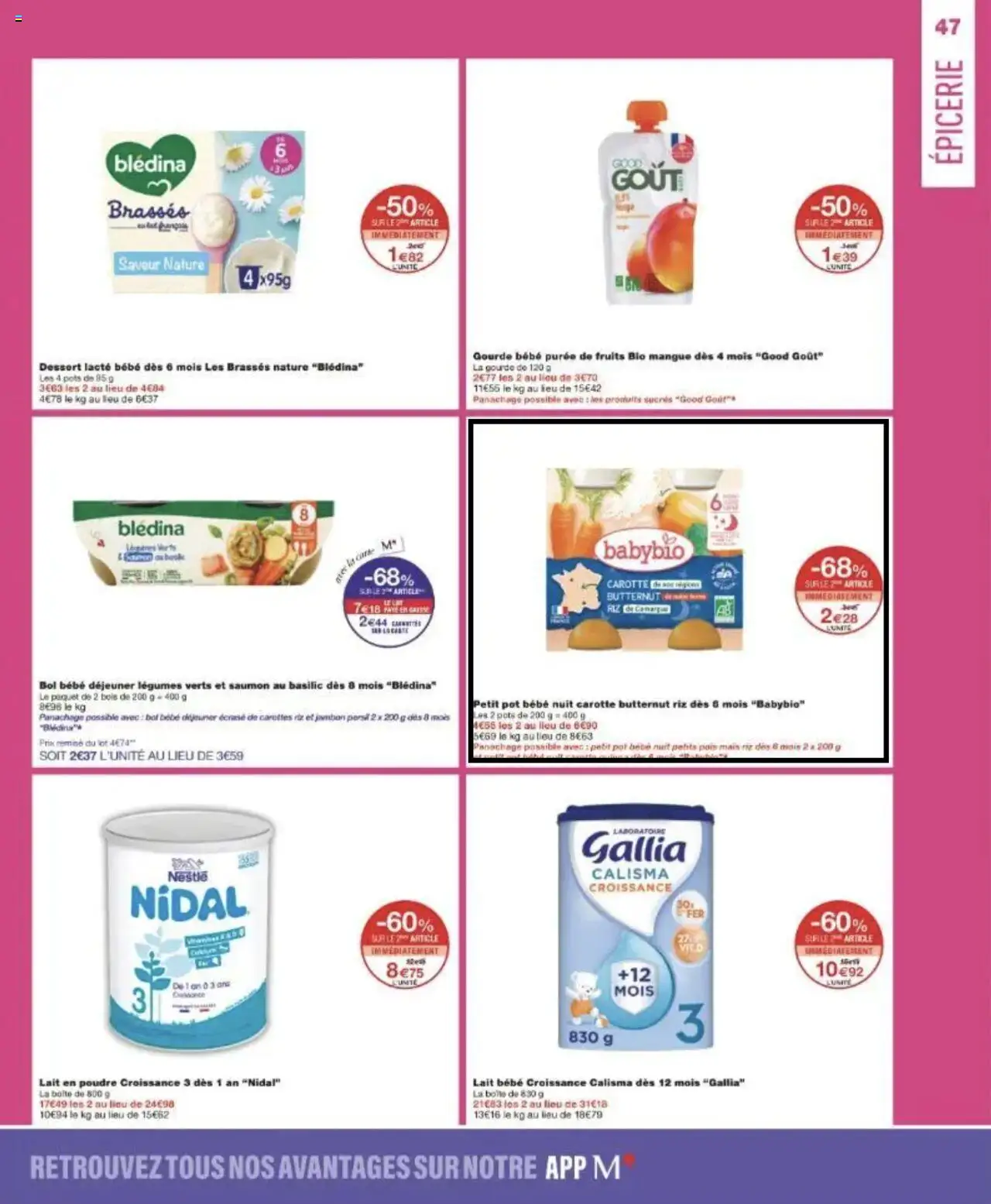  | Page: 47 | Produits: Carottes, Mangue, Poudre, Riz