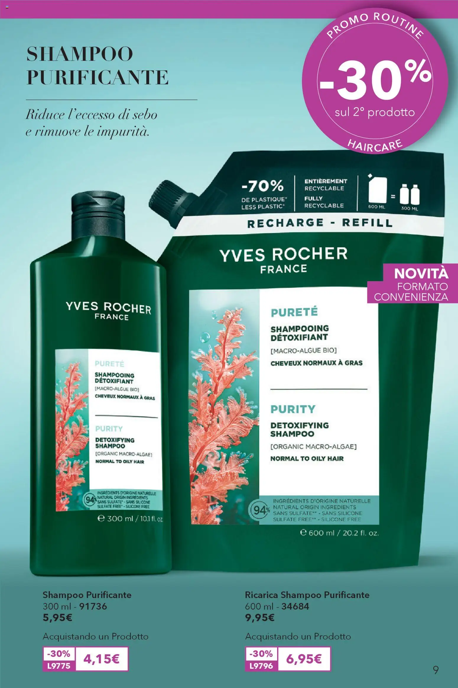 Volantino Yves Rocher del 02.04.2026 | Pagina: 9 | Prodotti: Shampoo, Silicone