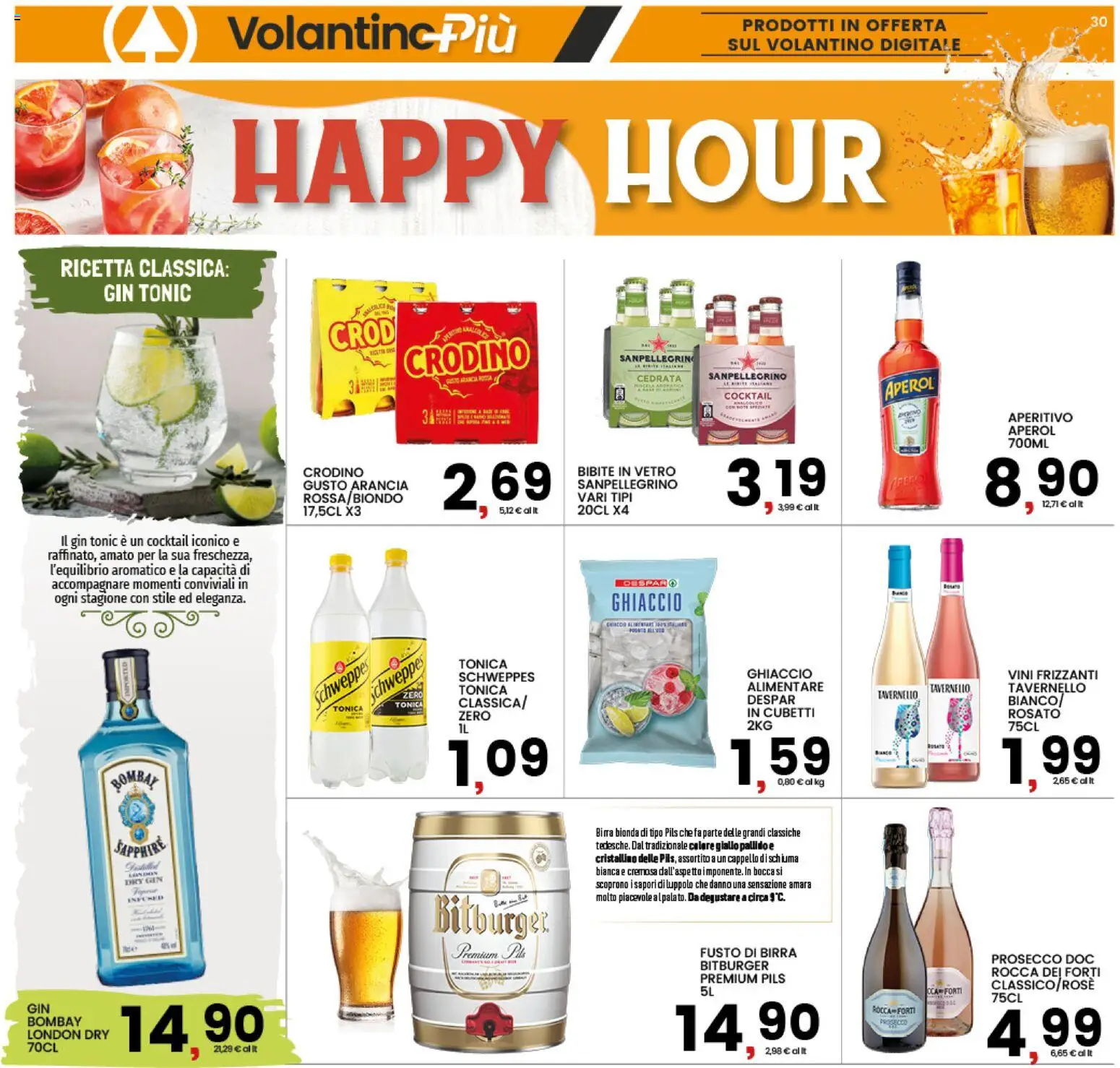 Volantino Interspar del 25.03.2026 | Pagina: 30 | Prodotti: Un cappello, Bibite, Arancia, Cedrata