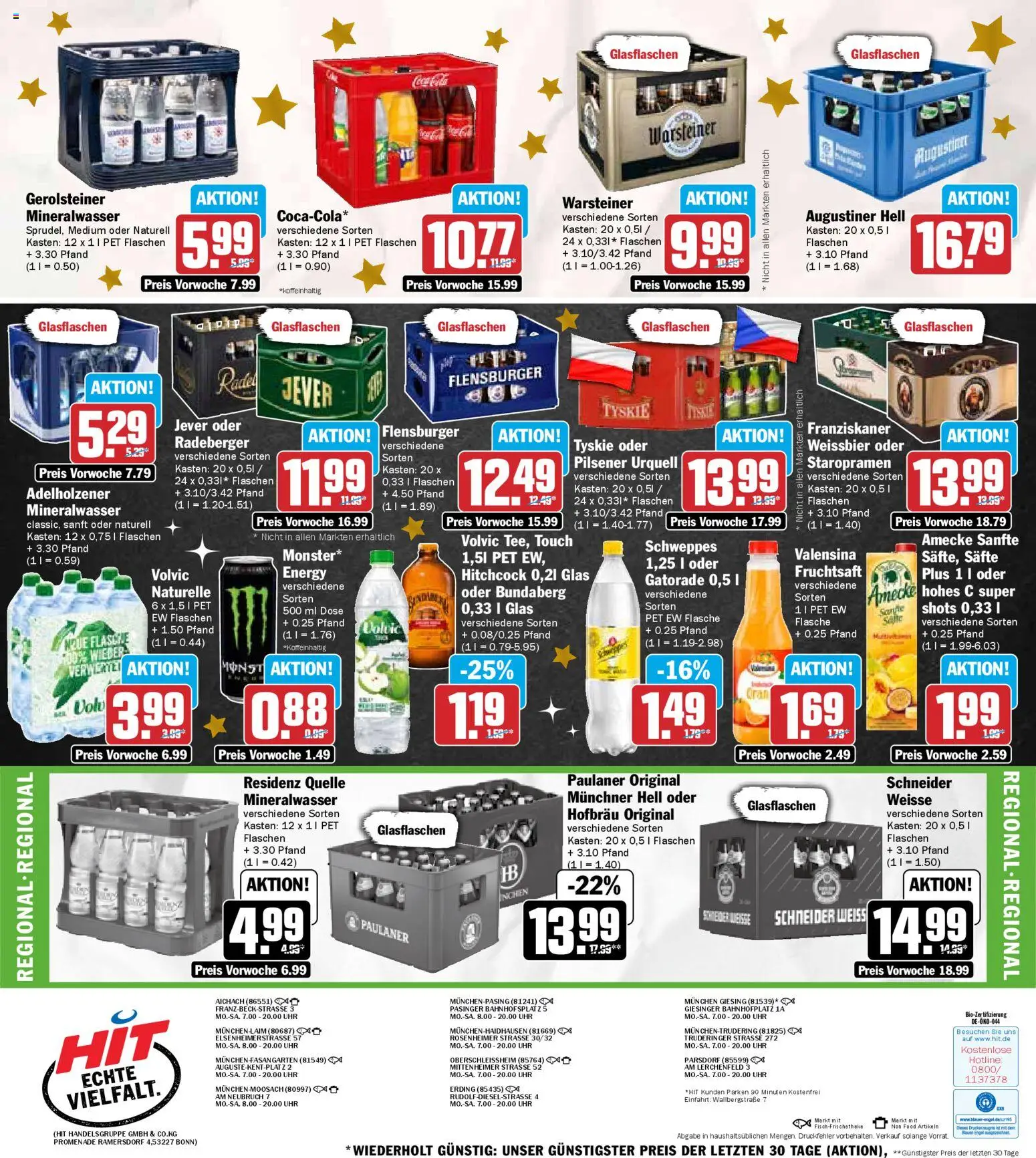HIT Prospekt Bayern	 – gültig ab 15.12.2025 | Seite: 23 | Produkte: Energy, Weißbier, Adelholzener, Schweppes