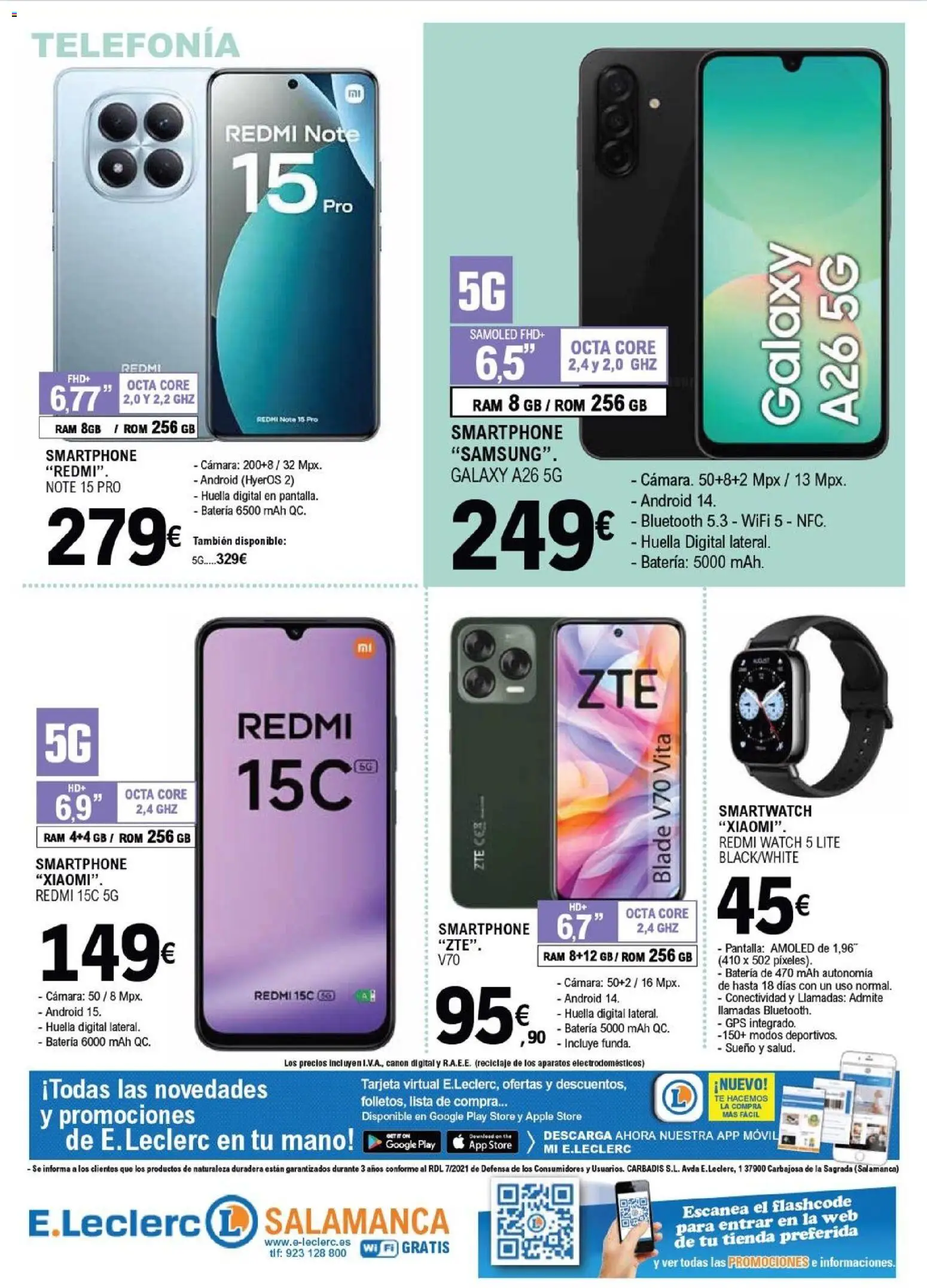 E.Leclerc folleto │ válido desde el 28.01.2026 | Página: 16 | Productos: Té, Smartphone, Apple, Batería