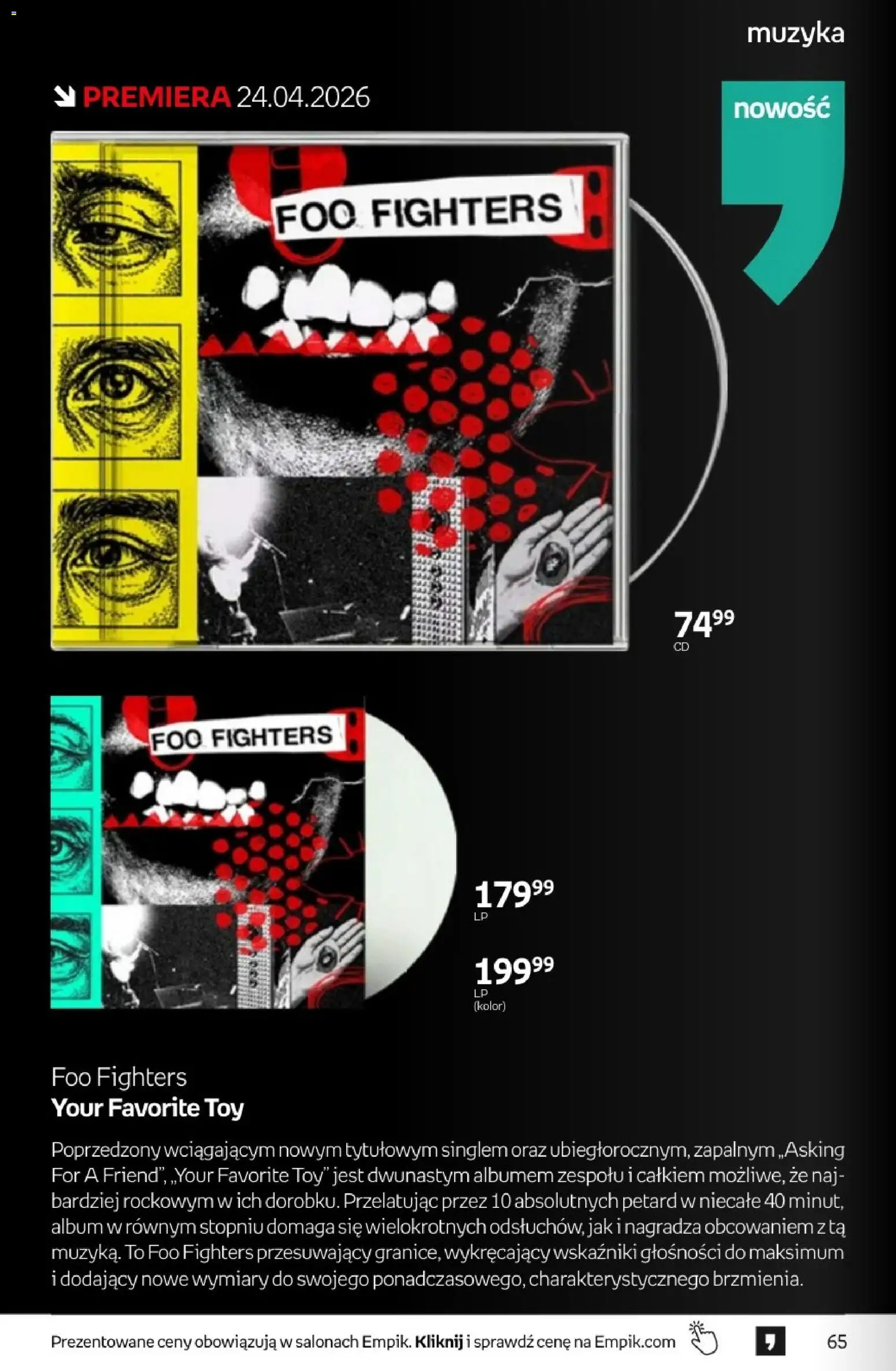 Empik promocje - Tom kultury Muzyka od 22.04.2026 | Strona: 2