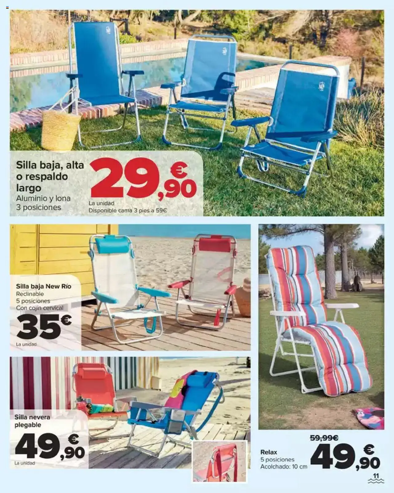 Carrefour - Piscina │ válido desde el 16.05.2025 | Página: 11 | Productos: Nevera, Cama, Cojín, Silla