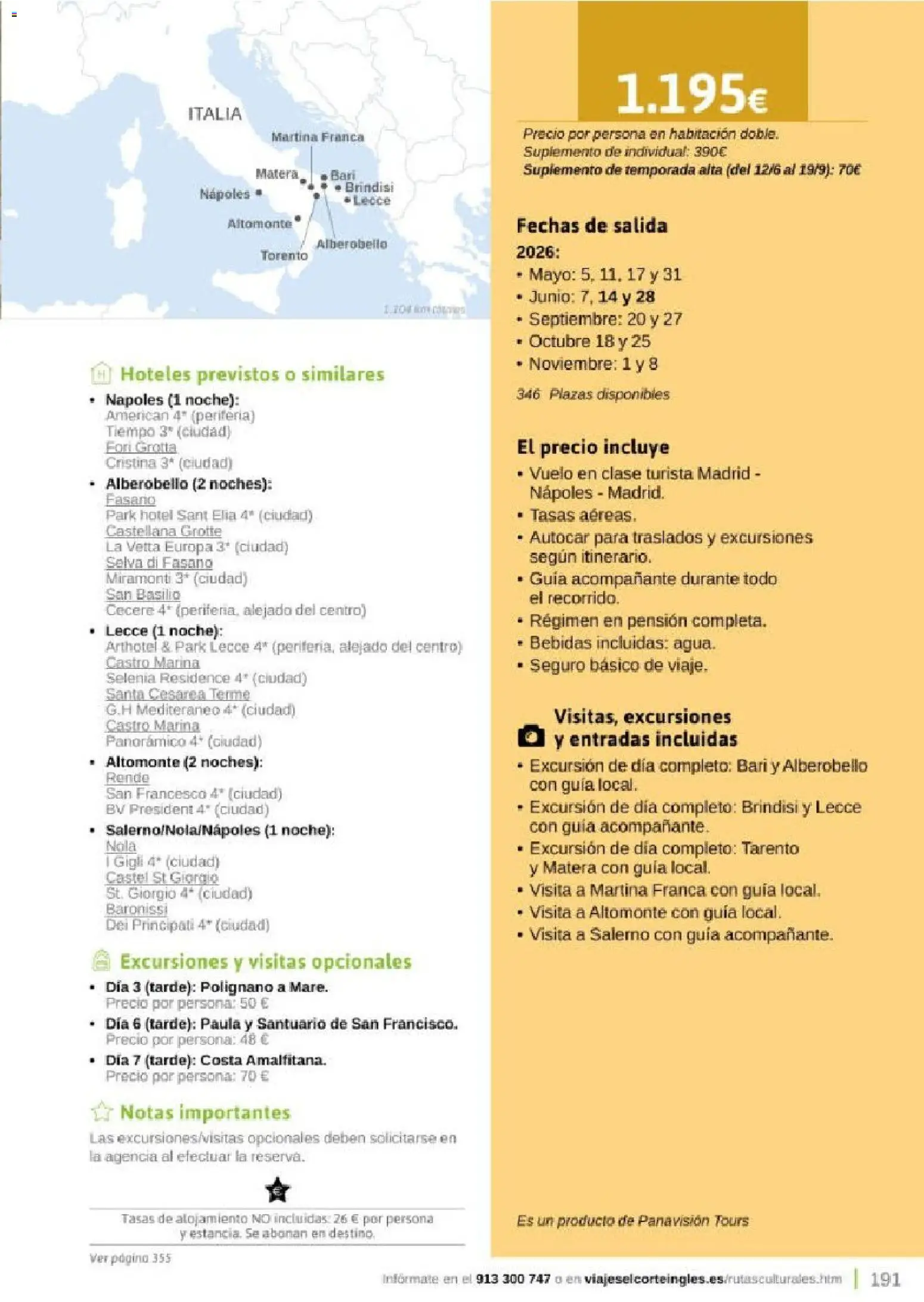 Viajes El Corte Inglés Rutas Culturales de la Comunidad de Madrid │ válido desde el 01.04.2026 | Página: 191