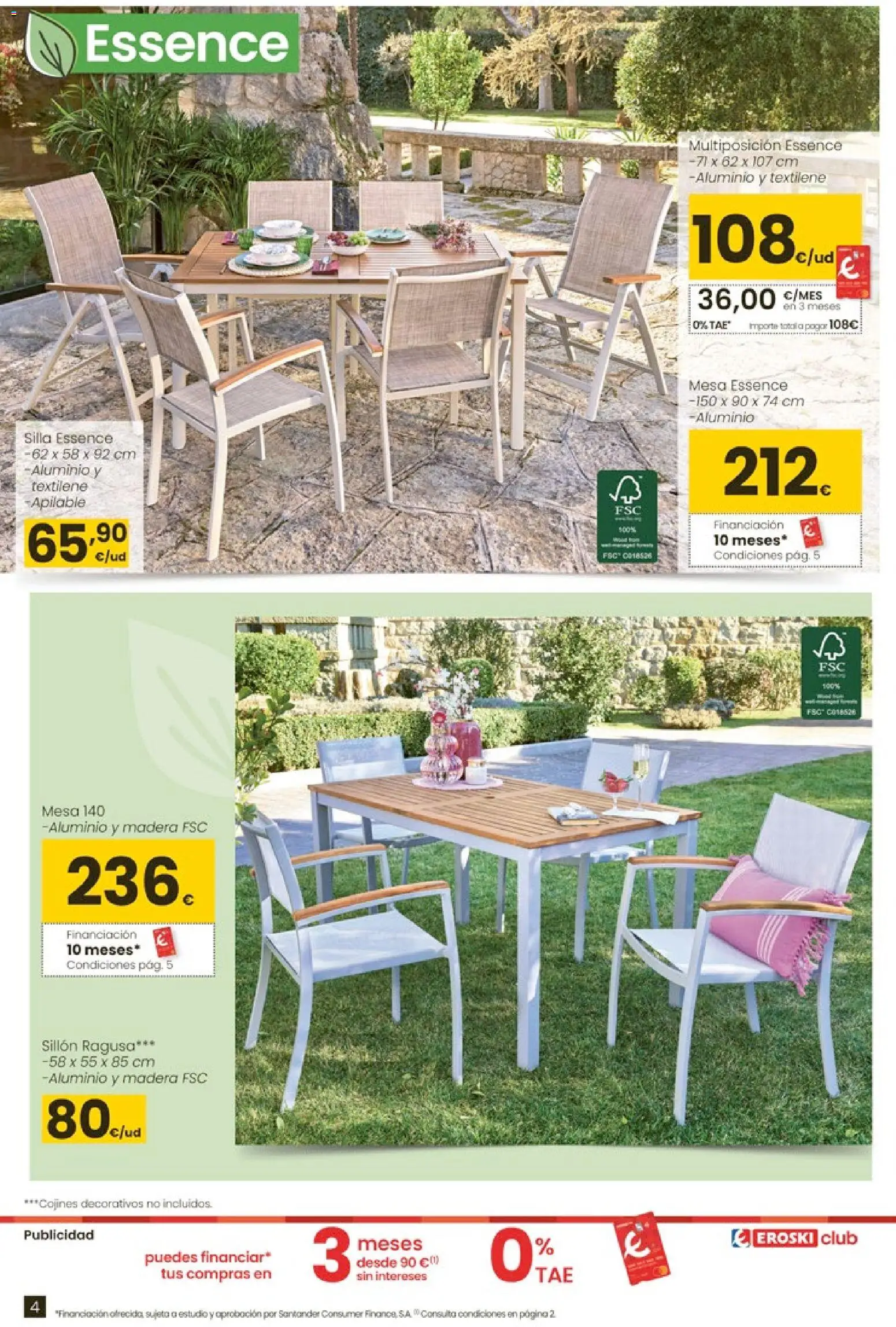 Eroski - Qué oasis │ válido desde el 26.03.2026 | Página: 4 | Productos: Sillón, Mesa, Silla