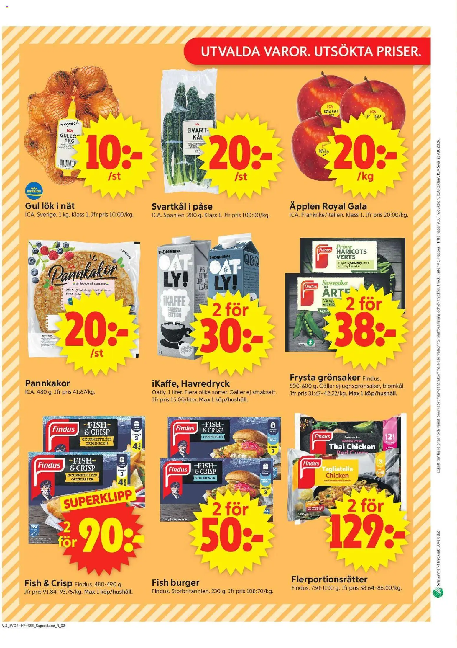 ICA Supermarket reklamblad aktuell från 09.03.2026 | Sida: 10 | Produkter: Havredryck, Gul lök, Äpplen, Papper