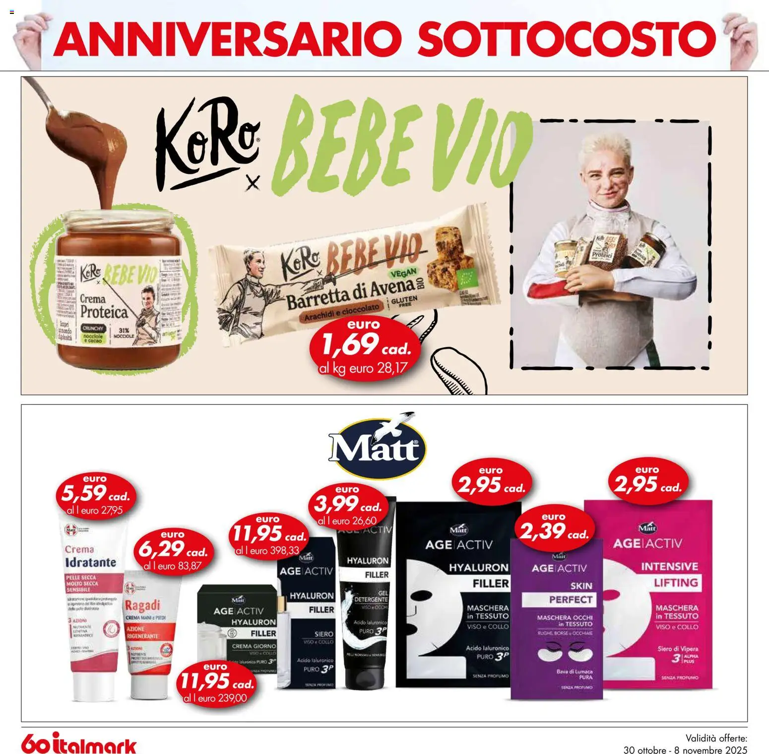 Volantino Italmark del 30.10.2025 | Pagina: 38 | Prodotti: Crema, Maschera, Detergente, Nocciole