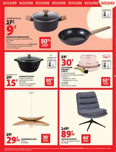 Auchan - Prévisualisation de Auchan - Soldes : jusqu'à -70% ! valide à partir de 07.01.2026 | Page: 19 | Produits: Poêle, Casseroles, Suspension, Fauteuil