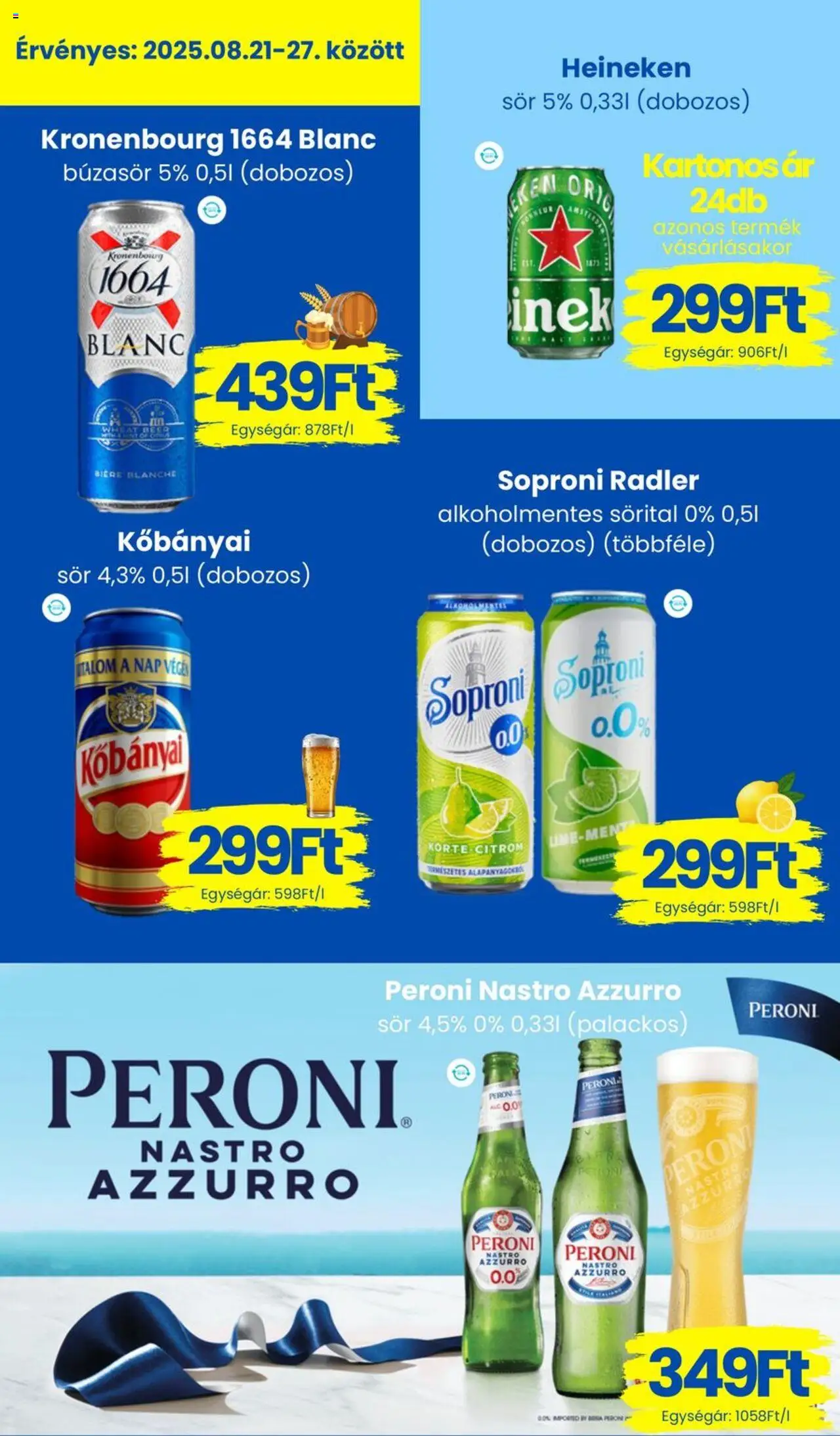 Magnetic akciós ujság - amely érvényes a következő dátumtól: 21.08.2025 | Oldal: 4 | Termékek: Búzasör, Heineken, Sör, Citrom