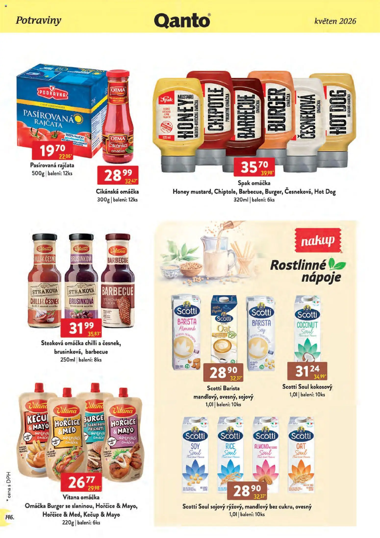 Astur & Qanto leták - Velkoobchod 05/2026 od 01.05.2026 | Strana: 146 | Produkty: Burger, Kečup, Hořčice, Potraviny