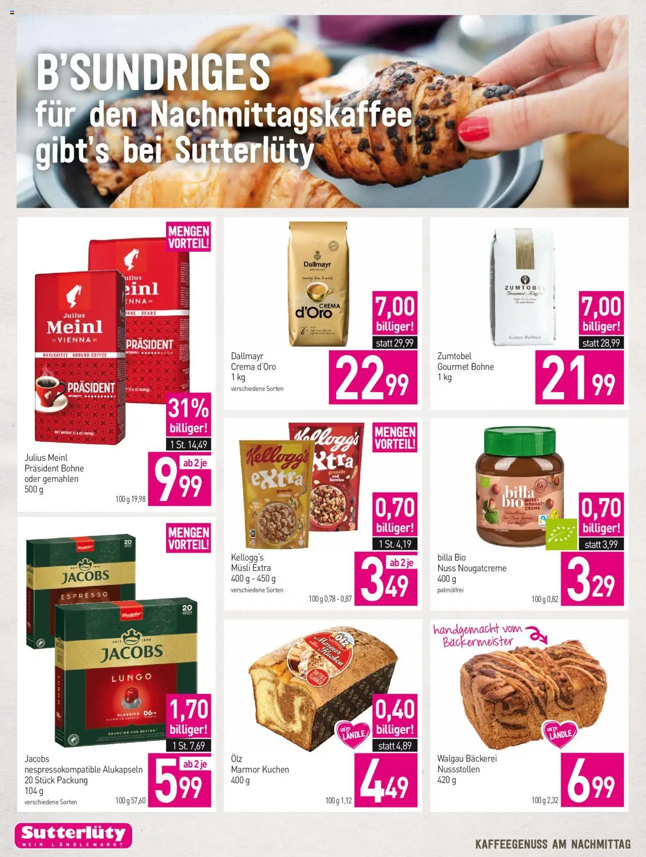 Sutterlüty Flugblatt gültig ab 07.08.2025 | Seite: 16 | Produkte: Bäckerei, Creme