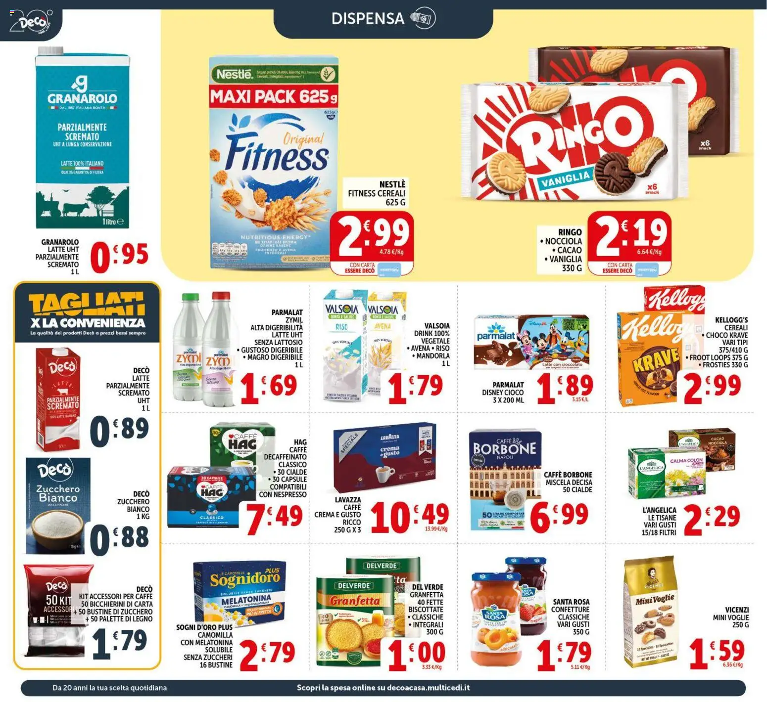 Volantino Decò del 17.03.2026 | Pagina: 14 | Prodotti: Crema, Zucchero, Latte, Lavazza