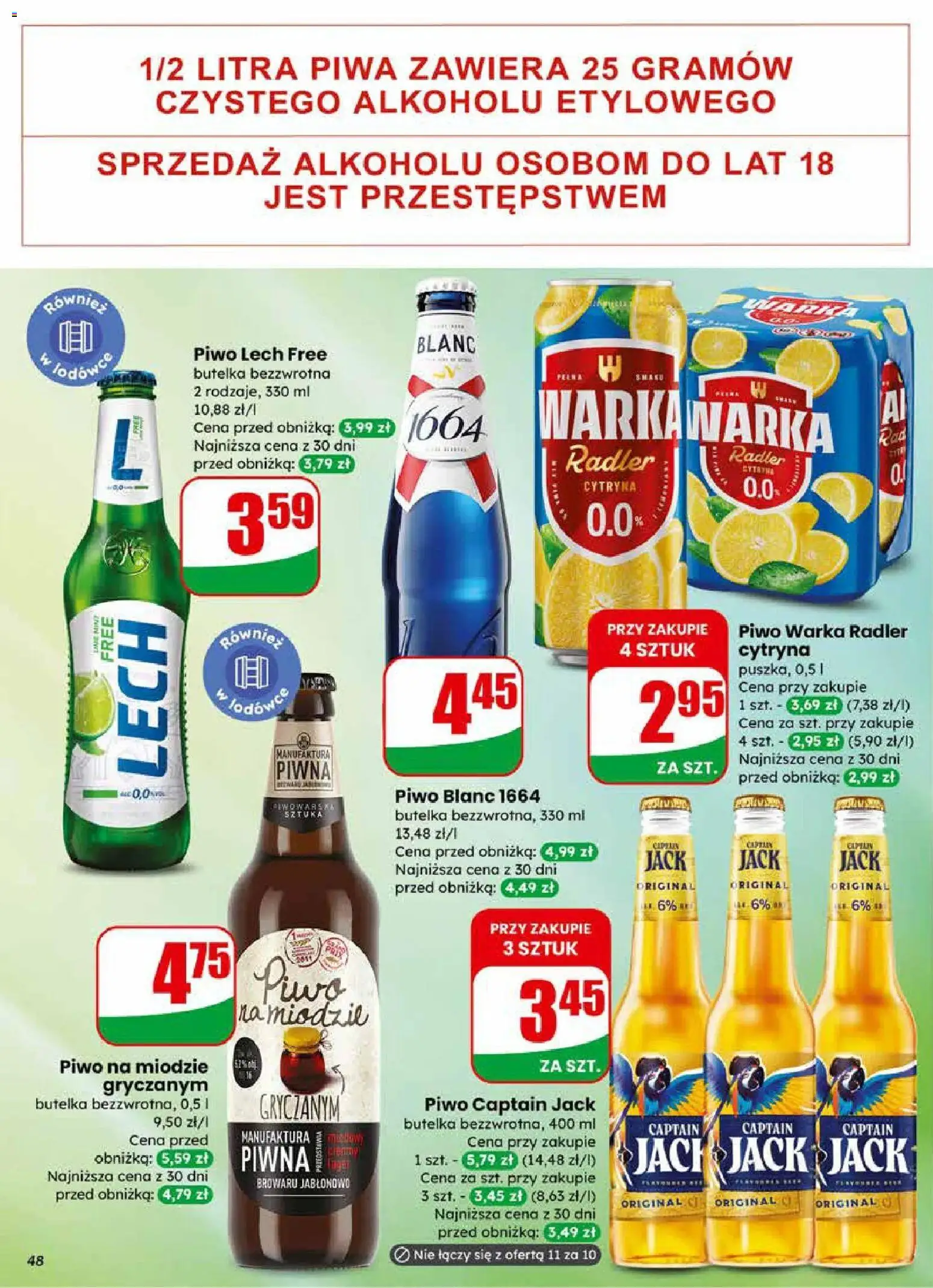 Dino Gazetka od 25.02.2026 | Strona: 48 | Produkty: Piwo na miodzie gryczanym, Warka, Piwo Warka, Piwo