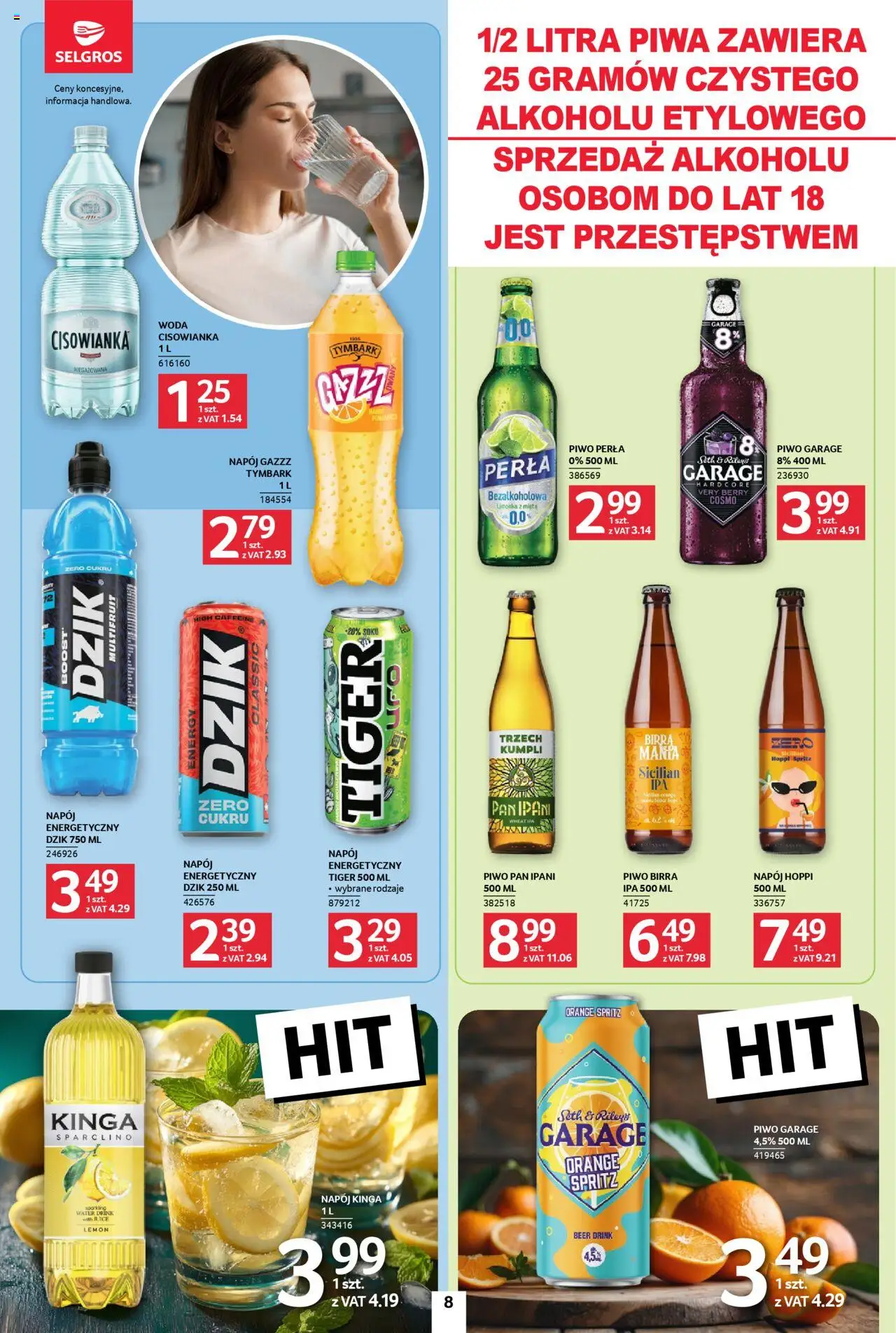 Selgros cash&carry Gazetka - Jeszcze więcej super promocji od 02.10.2025 | Strona: 8 | Produkty: Limonka, Mięta, Piwo perła, Woda