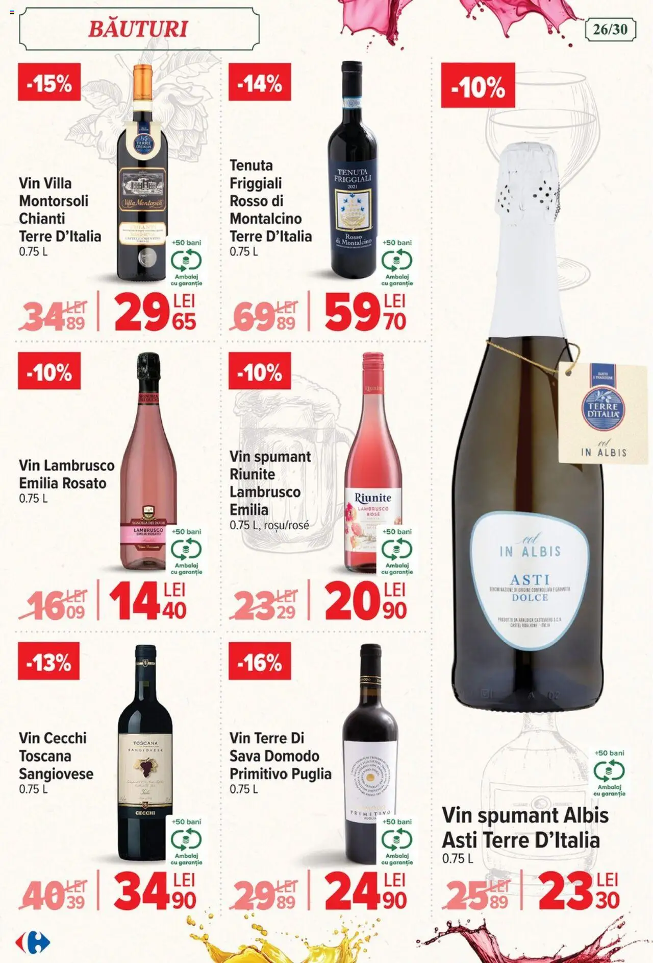 Carrefour catalog - Italian weeks – valabil de la 06.08.2025 | Pagină: 26 | Produse: Vin