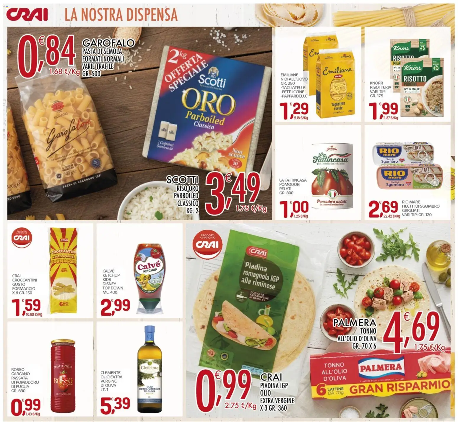 Volantino CRAI del 19.03.2026 | Pagina: 7 | Prodotti: Formaggio, Olio, Pomodori, Sgombro