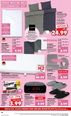 Kaufland prospekt Erding	 - gültig ab dem 13.07.2025 | Seite: 43 | Produkte: Batterien, Bettwäsche, Radiowecker, Hausschuhe