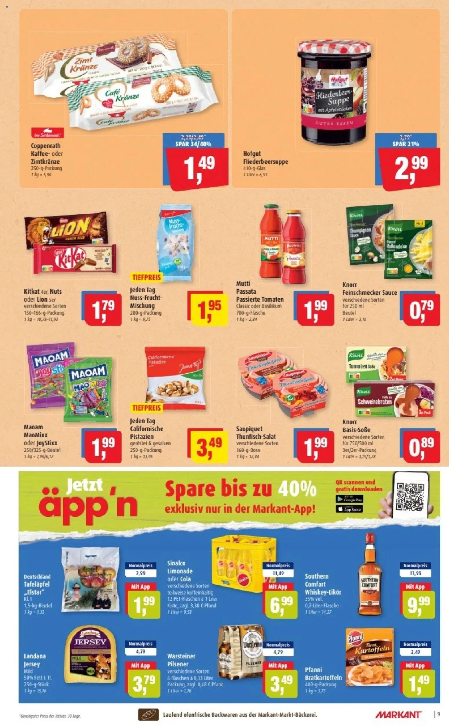 Markant Prospekt 	 – gültig ab 12.01.2026 | Seite: 9 | Produkte: Sinalco, Limonade, Pistazien, Warsteiner