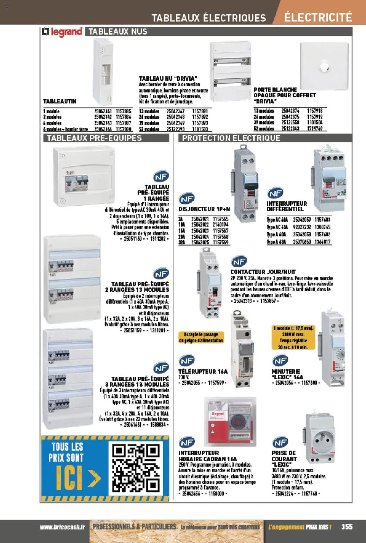 {H1} | Page: 355 | Produits: Peigne, Disjoncteur, Porte, Prise