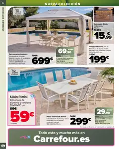 Vista previa Carrefour Jardin válido desde el 13.03.2026 | Página: 6 | Productos: Mesa extensible, Muebles, Cojín, Sillón