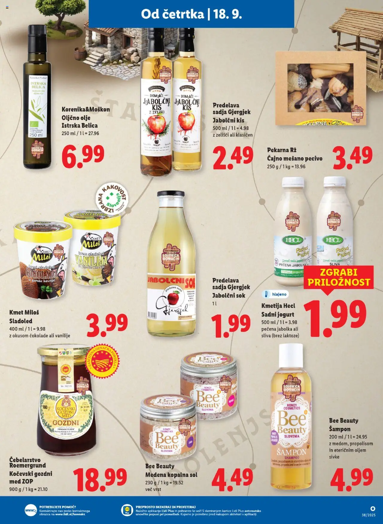 Novi Lidl katalog ponudbe – veljaven od 18.09.2025 | Stran: 17 | Izdelki: Jabolčni kis, Jogurt, Jabolka, Sol
