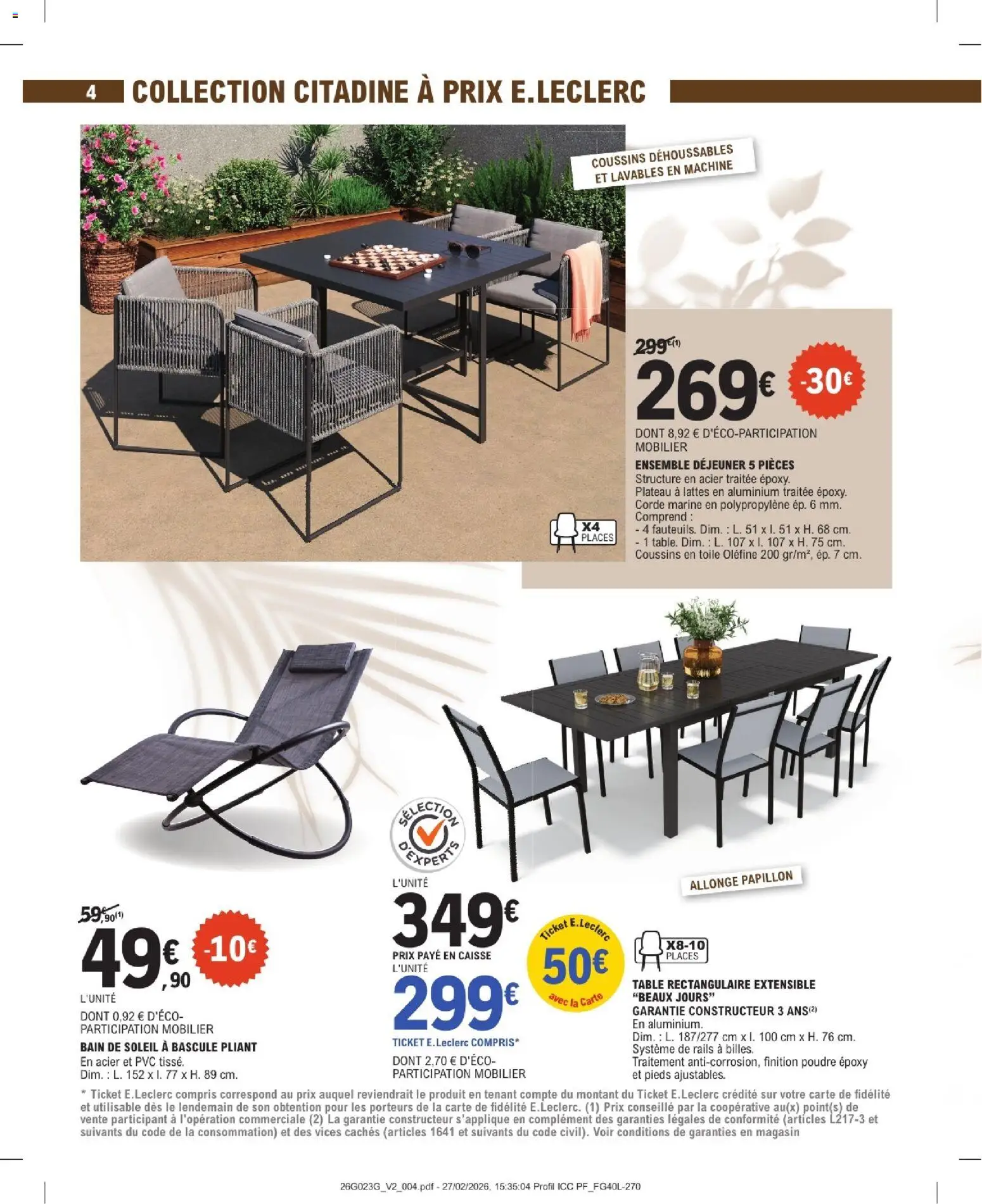 {H1} | Page: 4 | Produits: Plateau, Bain de soleil, Poudre, Table