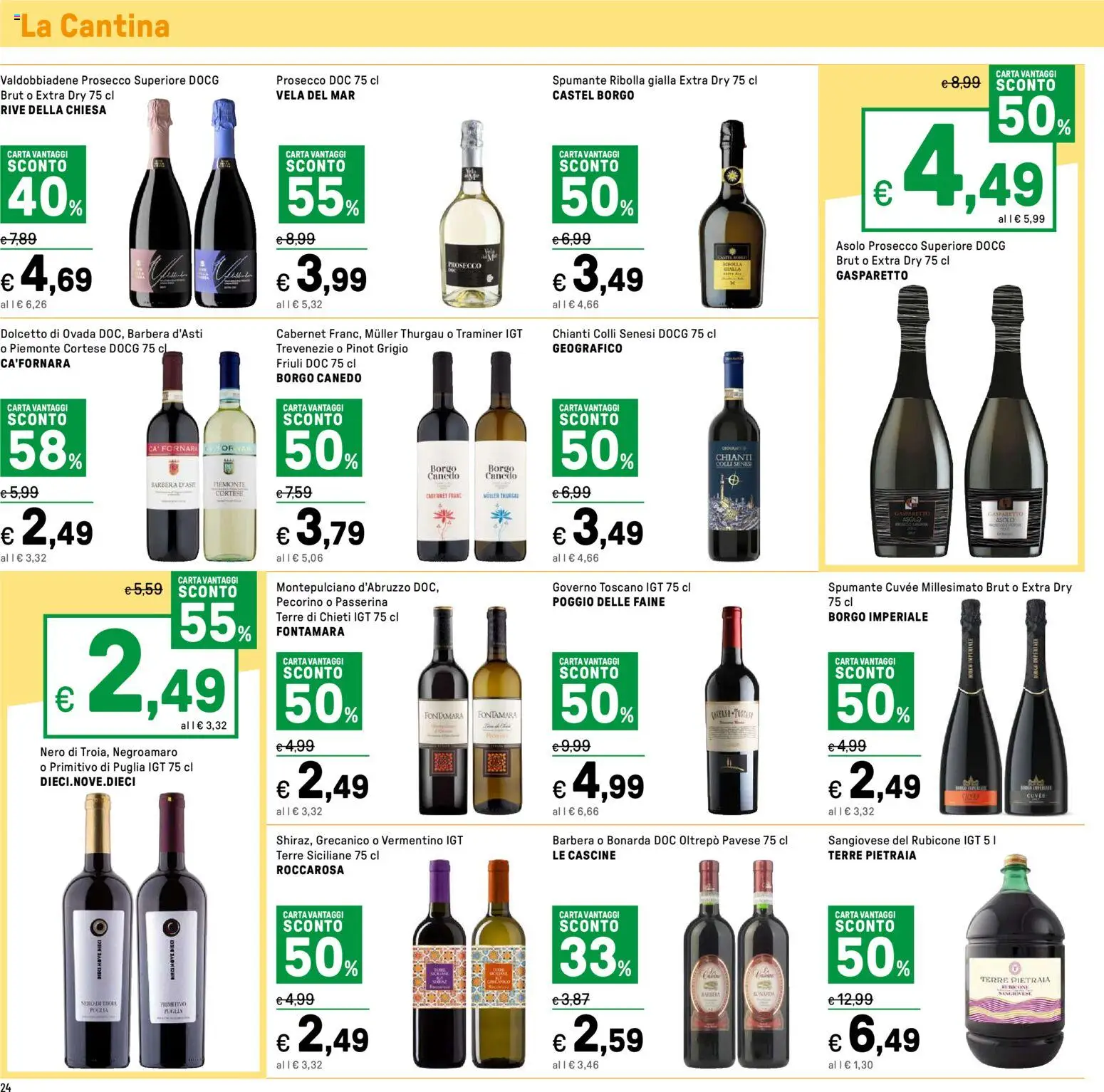 Volantino Iper del 16.01.2026 | Pagina: 24 | Prodotti: Prosecco, Spumante, Pecorino