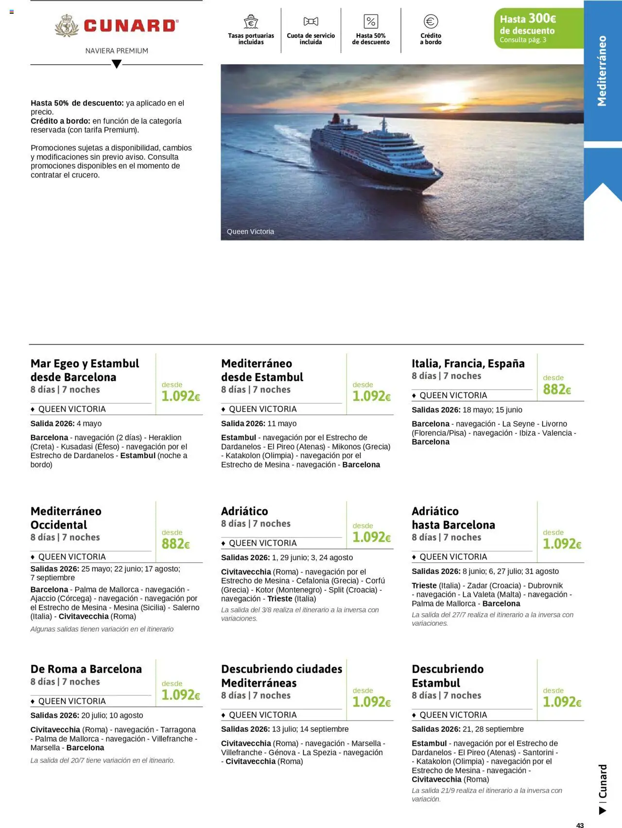 Viajes El Corte Inglés - Crucero Fantástico │ válido desde el 16.09.2025 | Página: 43 | Productos: Navegación