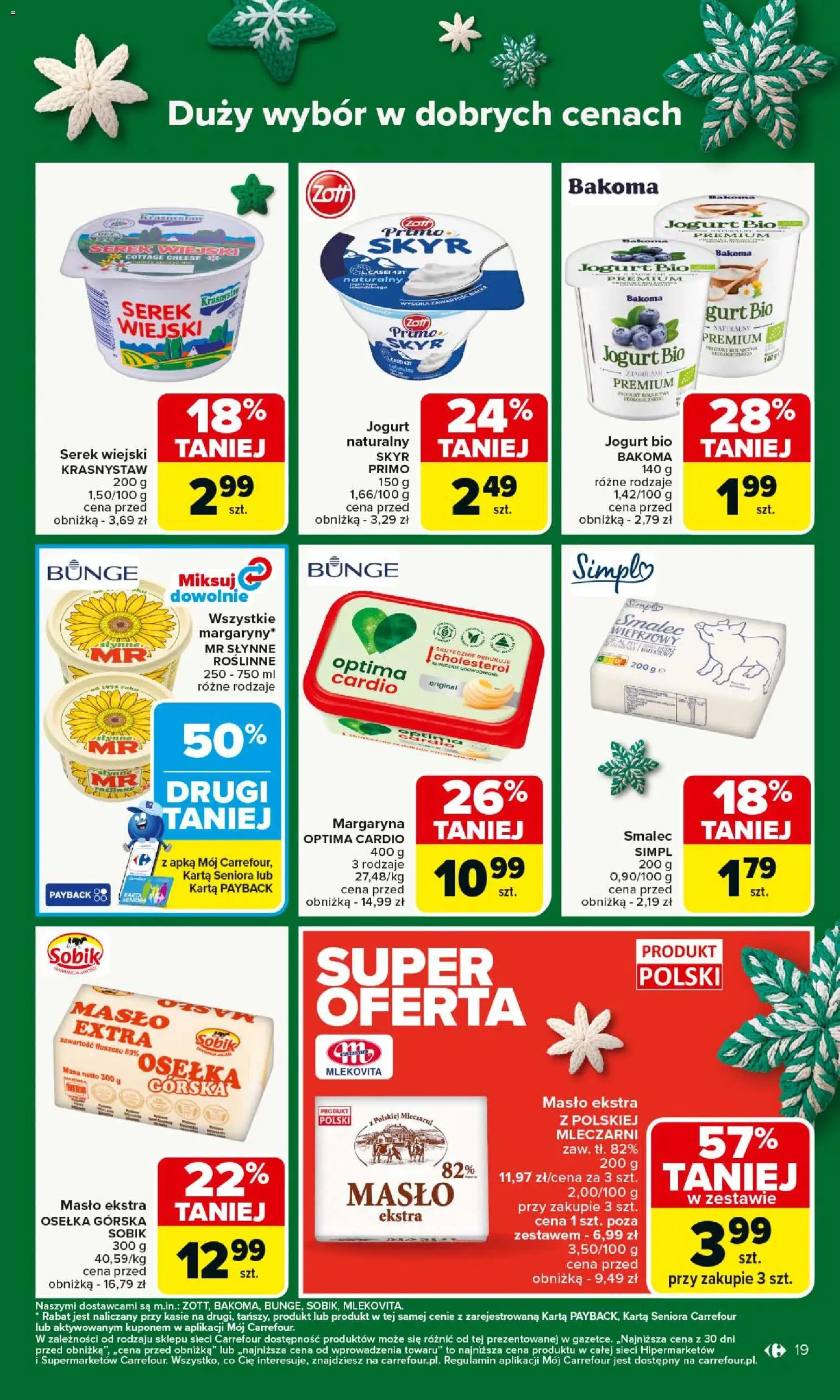 Carrefour Gazetka od 08.12.2025 | Strona: 23 | Produkty: Karta, Osełka, Serek wiejski, Masło