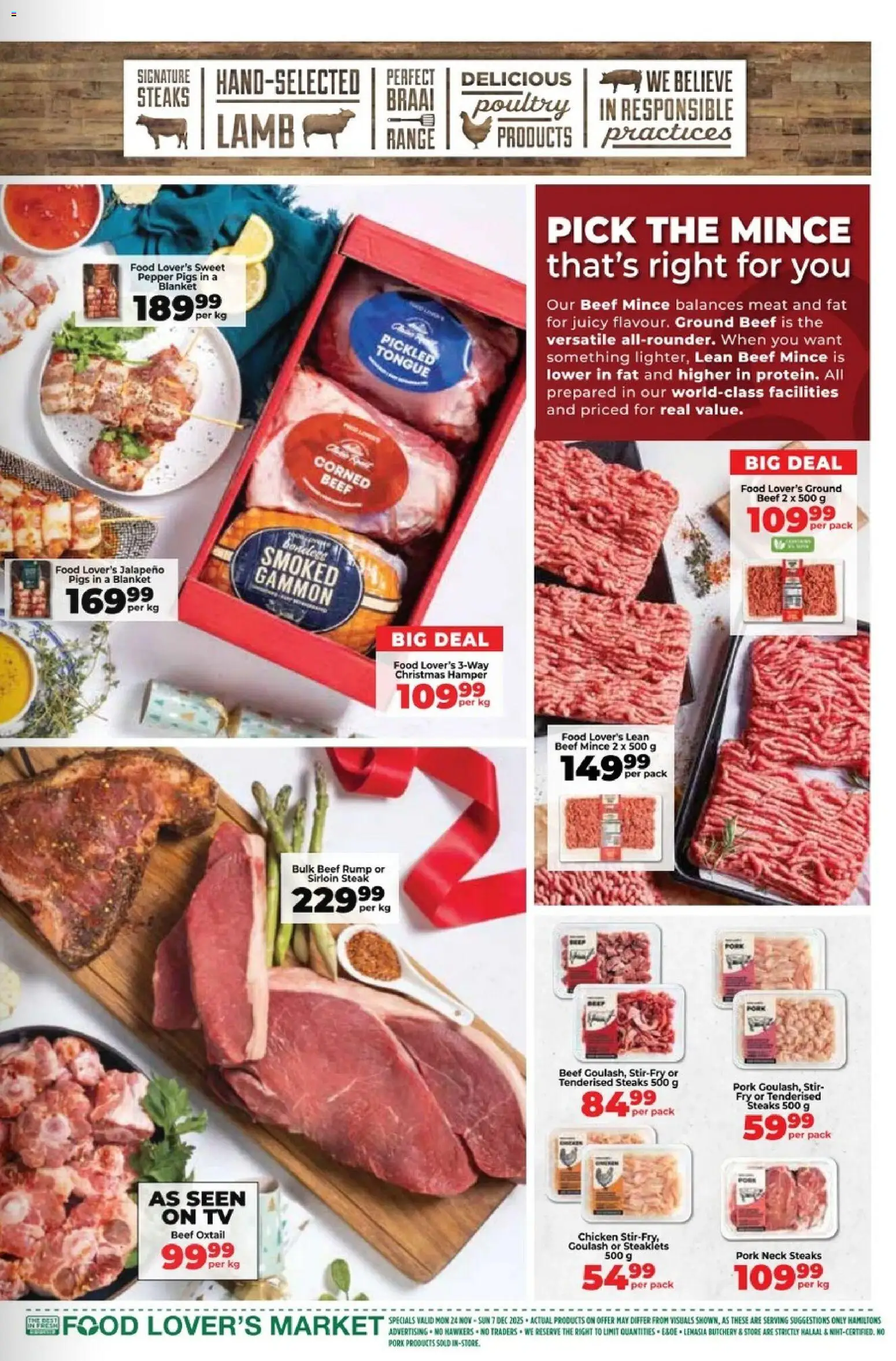 New Food Lover's Market catalogue – valid from 24.11.2025 | Page: 9 | Products: TV, Chicken, Pork, Beef