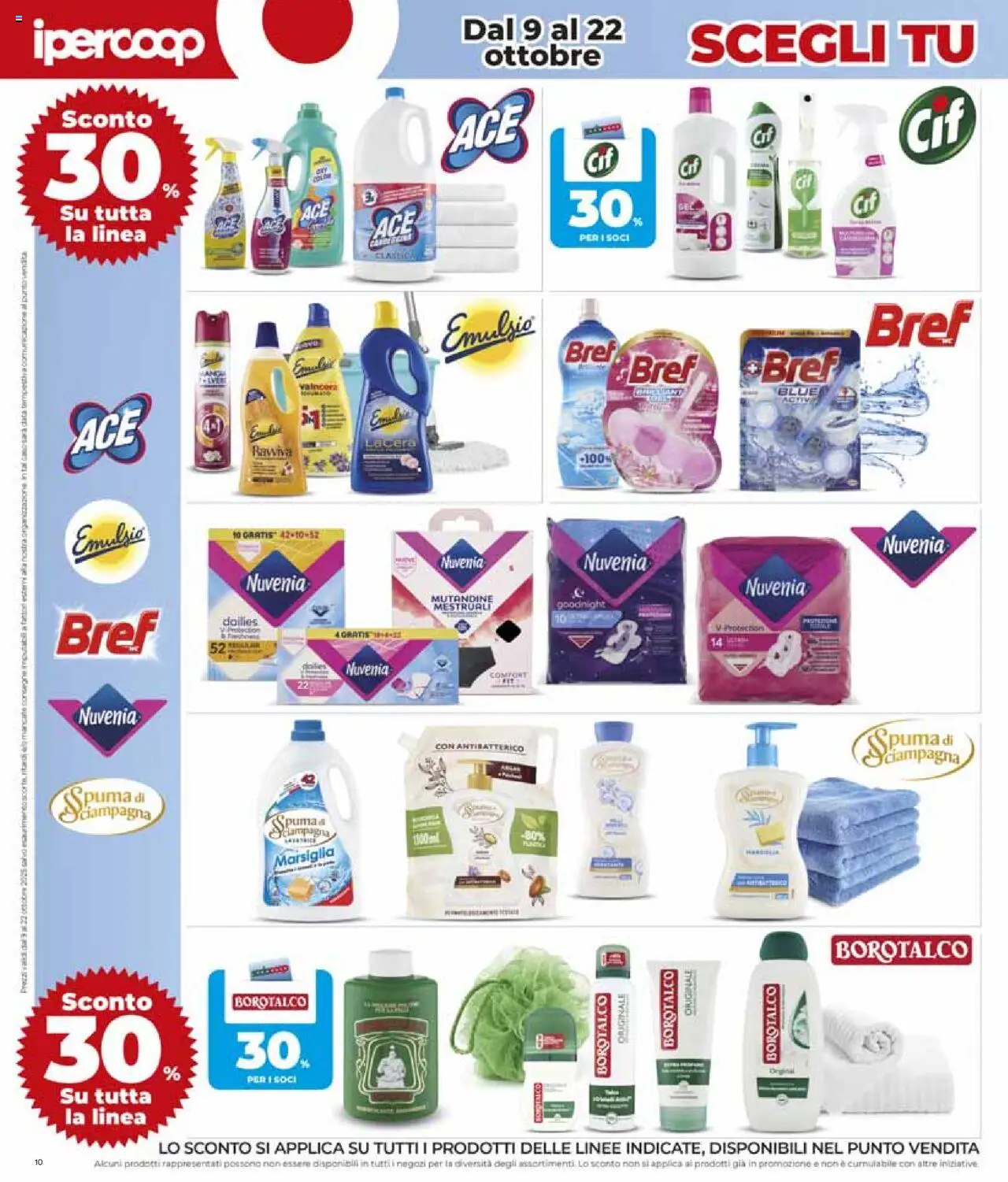 Volantino Ipercoop del 09.10.2025 | Pagina: 10 | Prodotti: Mutandine, Data
