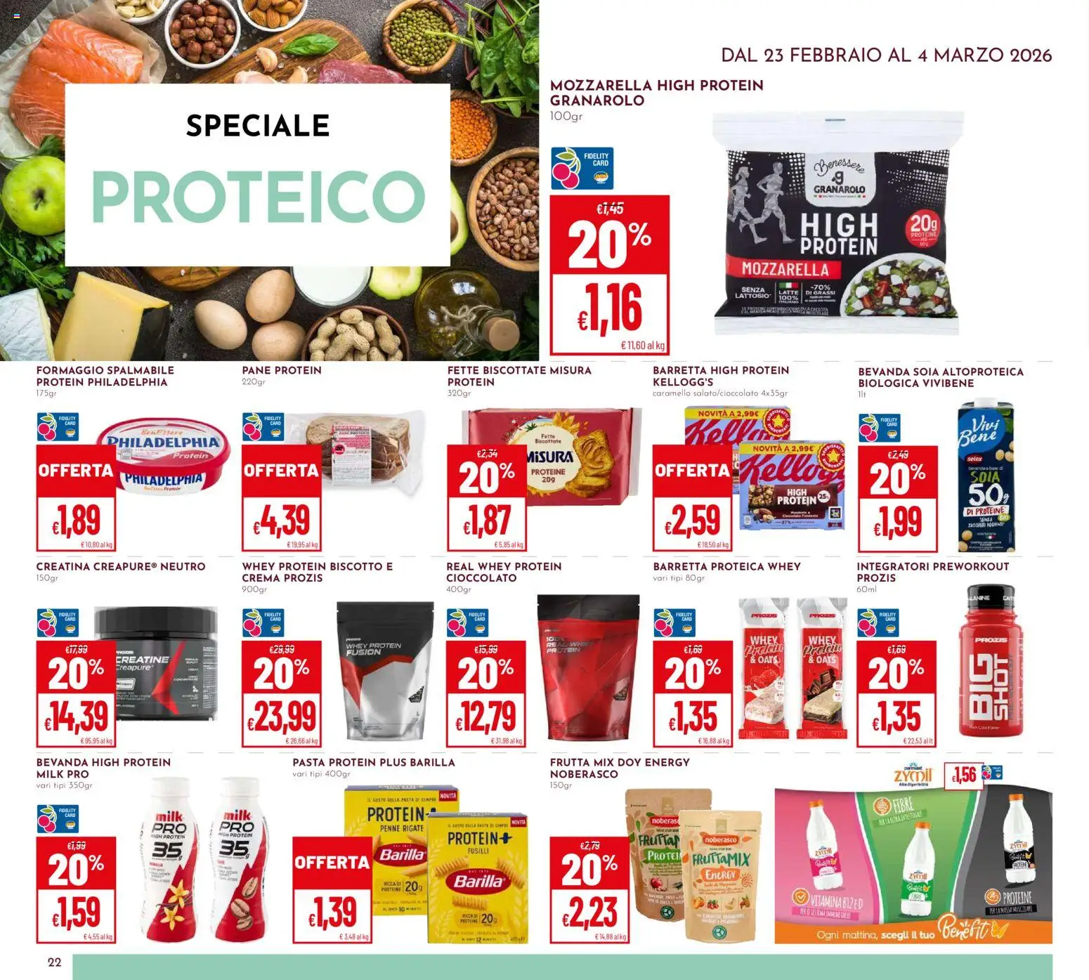 Volantino Pan del 23.02.2026 | Pagina: 22 | Prodotti: Pane, Frutta, Pasta, Penne