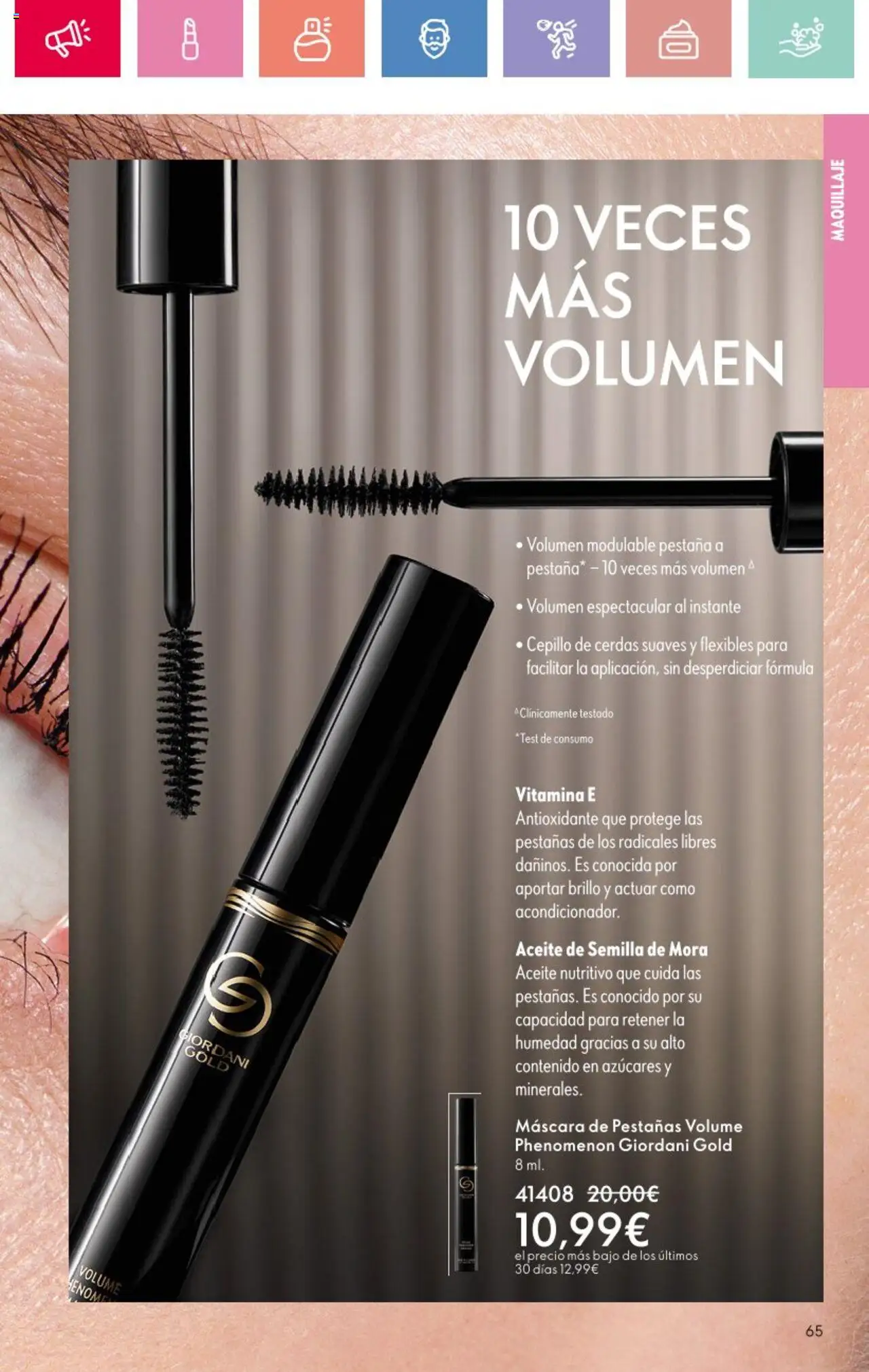 Oriflame - Catálogo Campaña 9 │ válido desde el 22.06.2025 | Página: 65 | Productos: Maquillaje, Cepillo, Máscara, Aceite