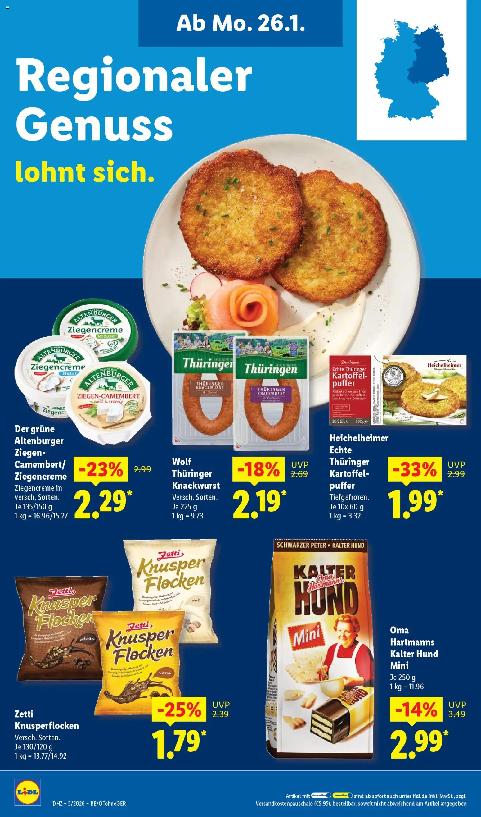 Lidl Prospekt Zossen – gültig ab 26.01.2026 | Seite: 16 | Produkte: Kartoffeln, Zwiebeln, Flocken
