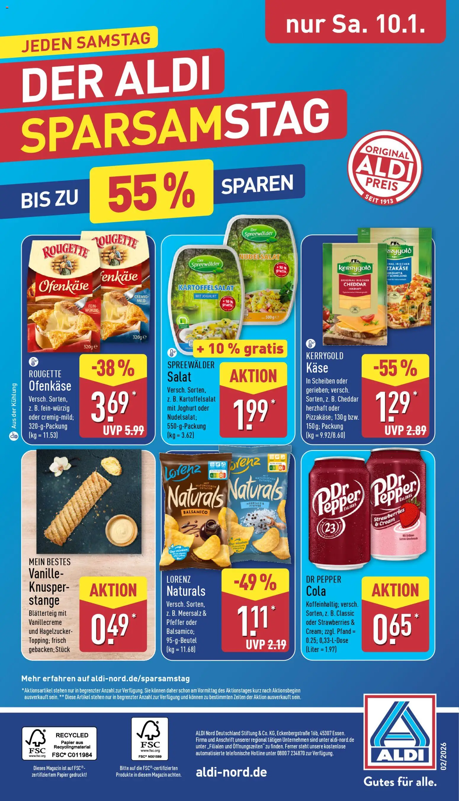 Aldi Prospekt 	 – gültig ab 05.01.2026 | Seite: 32 | Produkte: Cola, Käse, Joghurt, Pfeffer