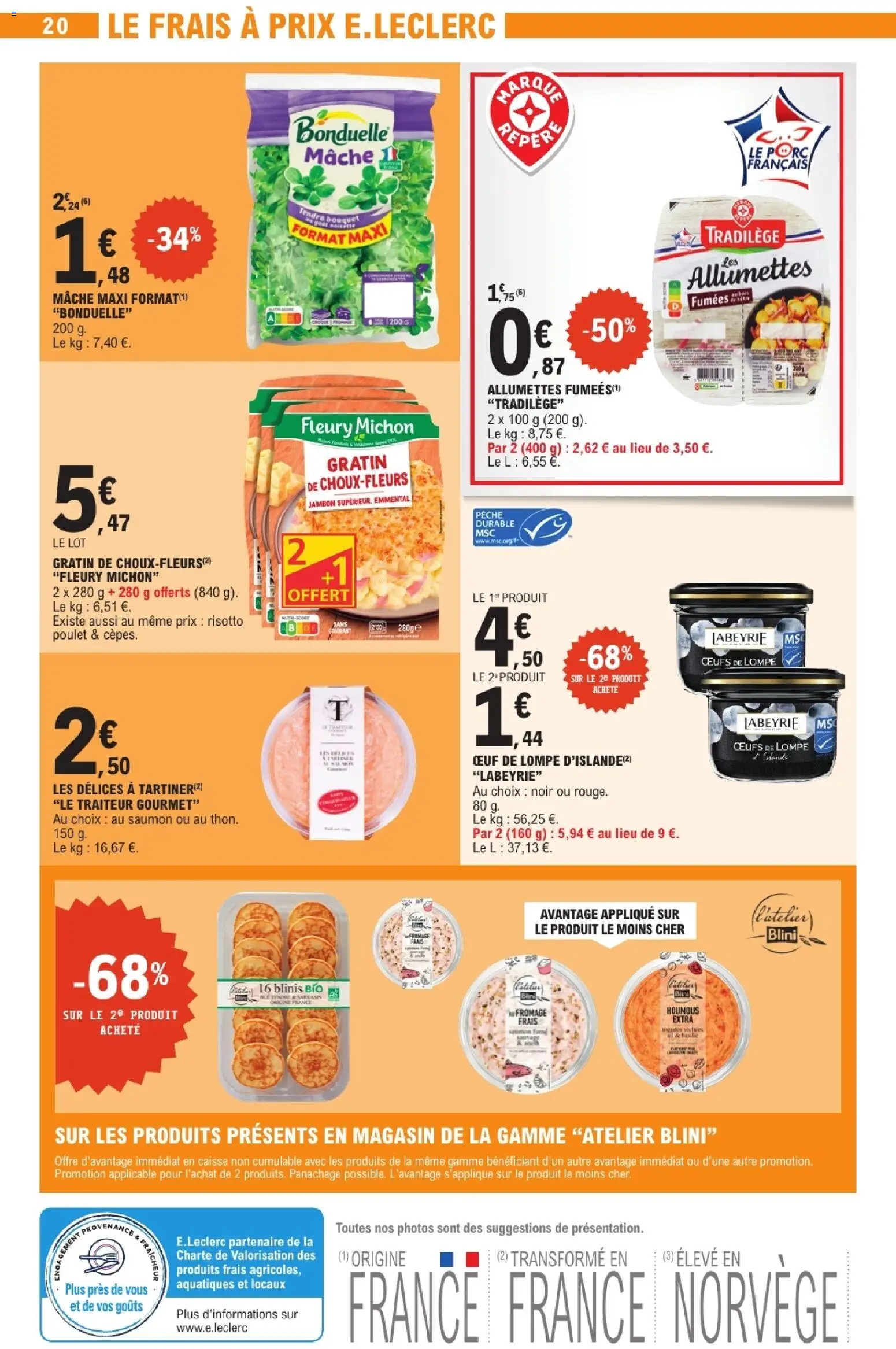 {H1} | Page: 20 | Produits: Blinis, Œufs, Saumon, Fromage frais