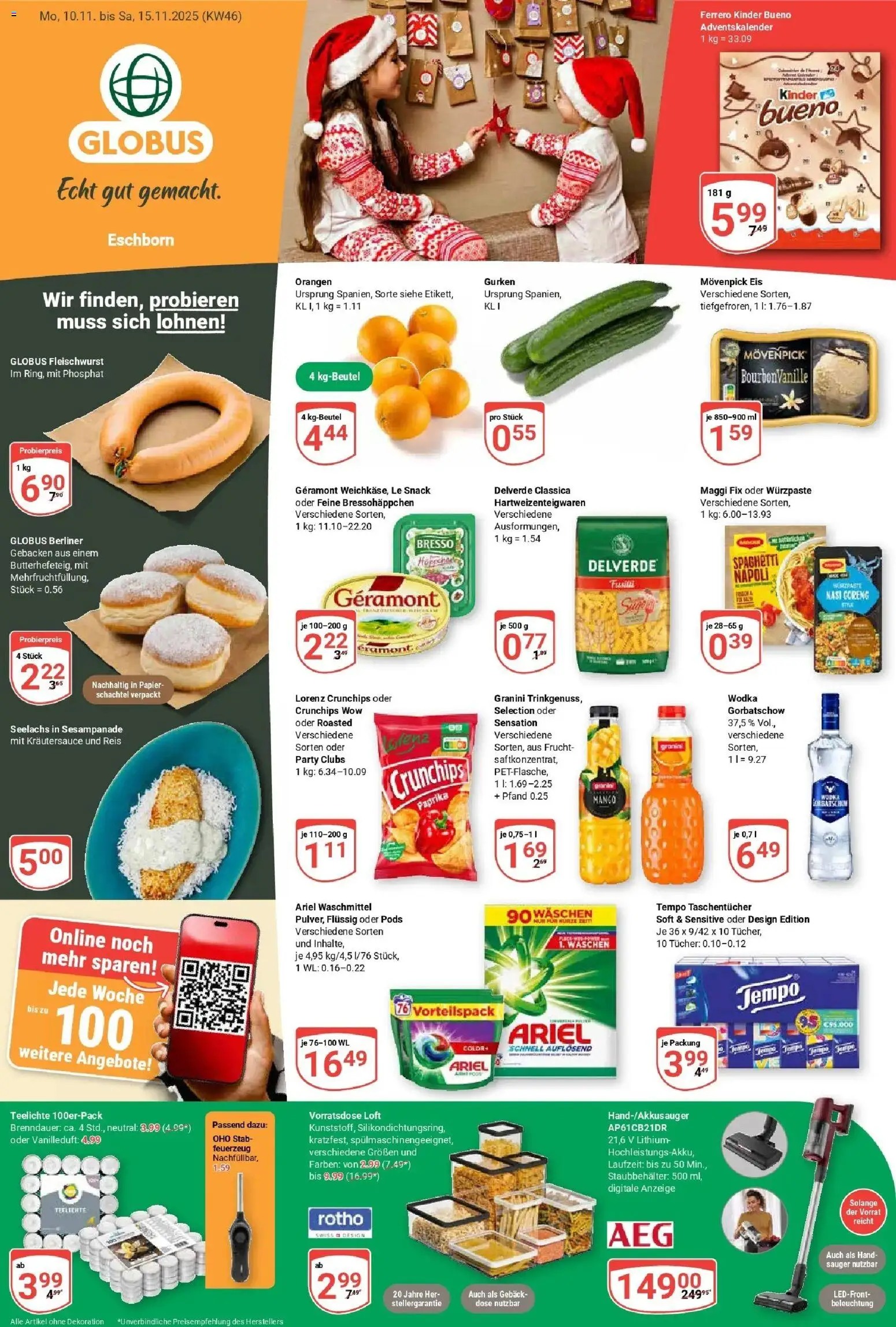 Globus prospekt Eschborn	 – gültig ab 10.11.2025 | Seite: 1 | Produkte: Bresso, Granini, Maggi fix, Reis