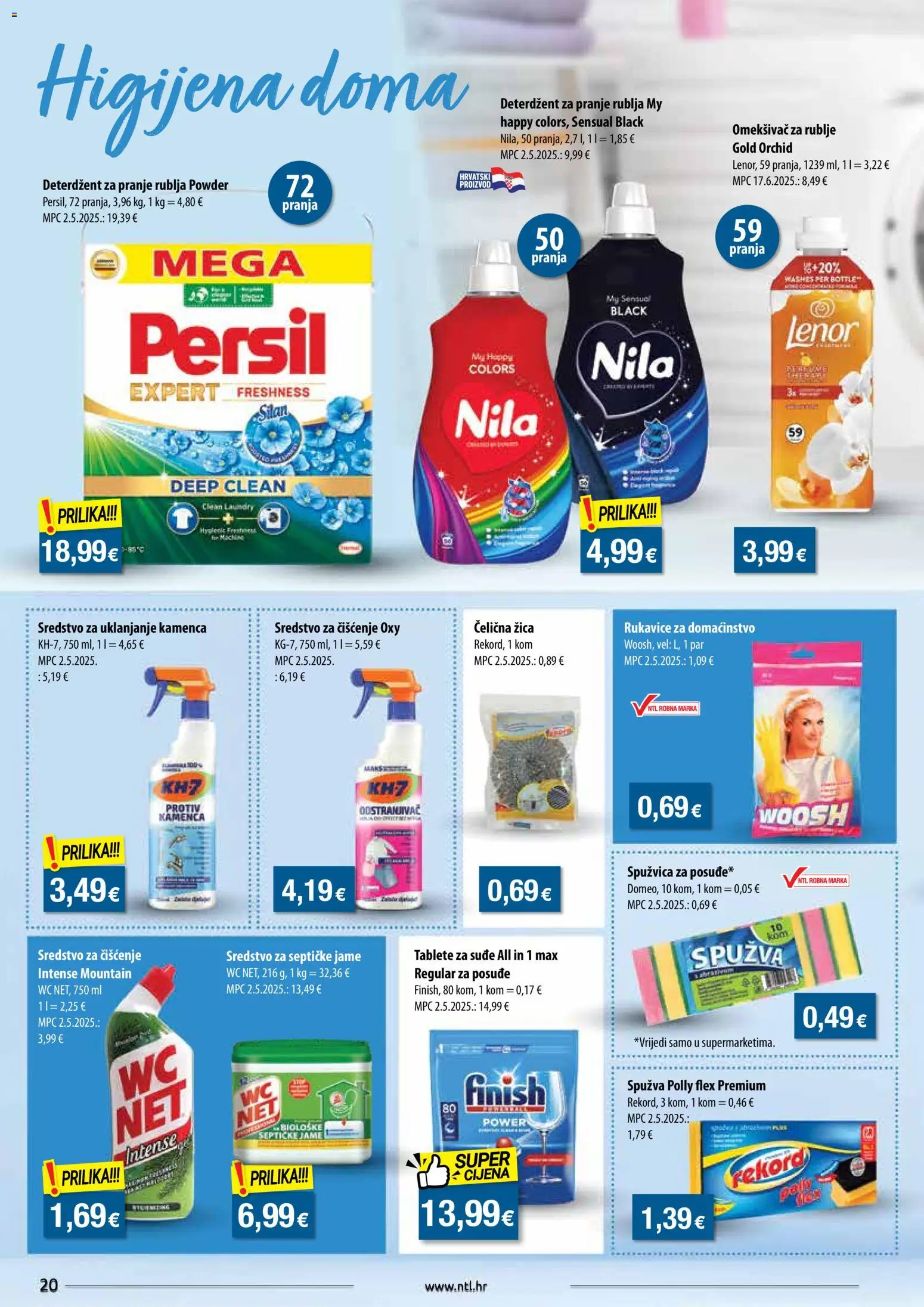 NTL katalog | vrijedi od 26.11.2025 | Stranica: 20 | Proizvodi: Deterdžent, Nila, Finish, Persil