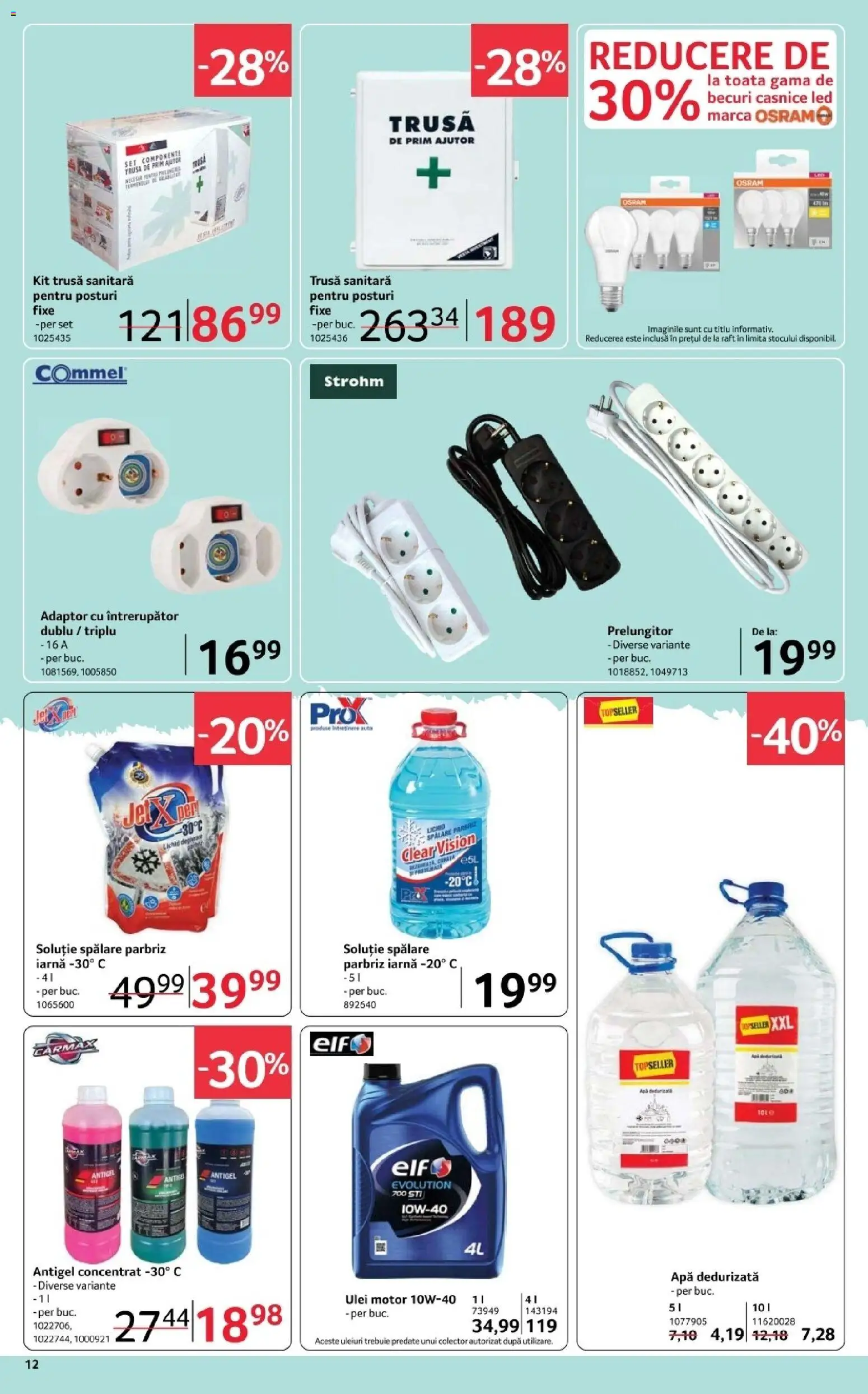 Noul catalog Selgros – valabil de la 20.02.2026 | Pagină: 12 | Produse: Adaptor, Babak, Ulei, Apă