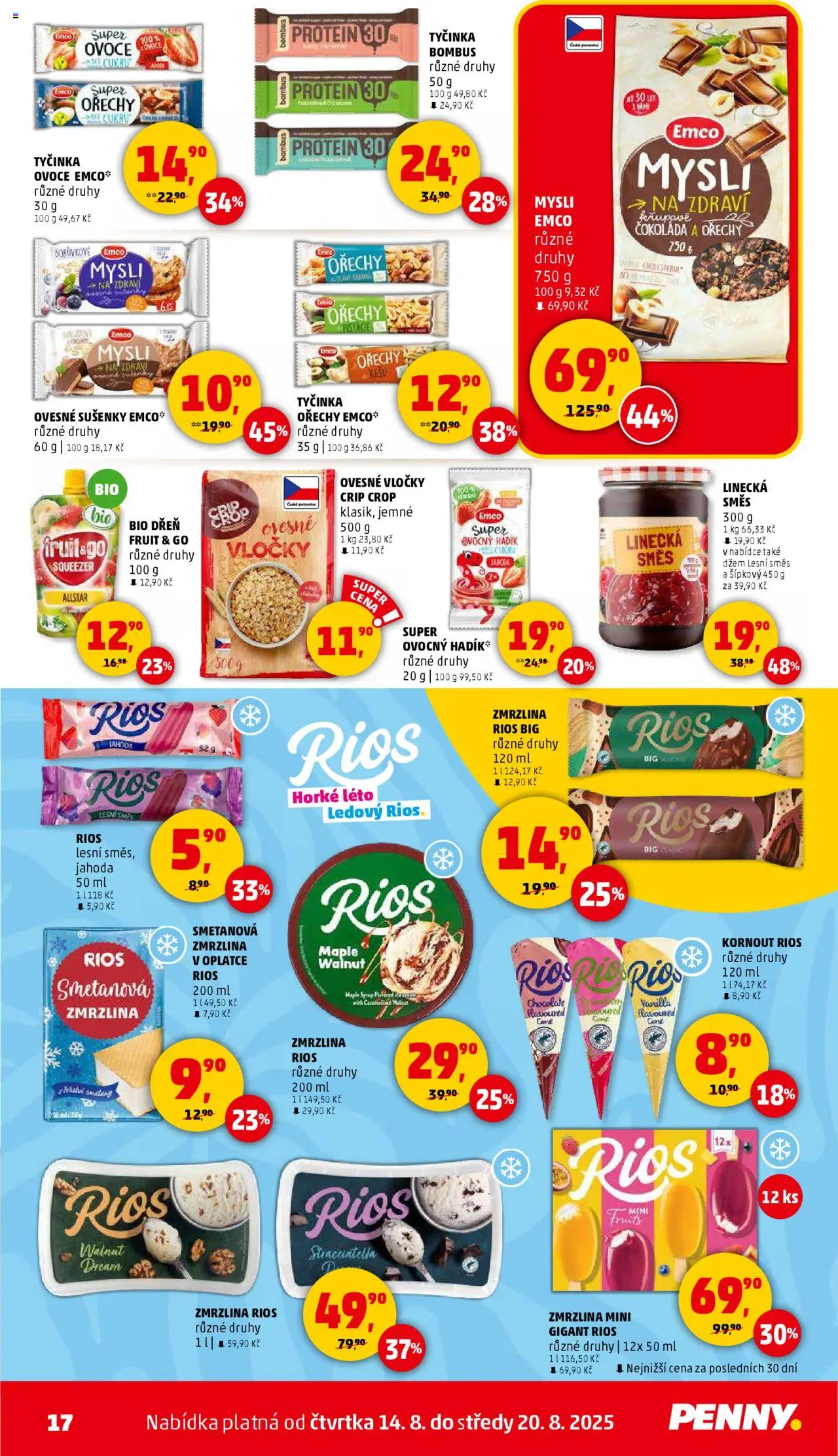 Penny Market leták - Čtvrtečník od 14.08.2025 | Strana: 17 | Produkty: Džem, Crip Crop, Čokoláda, Mysli