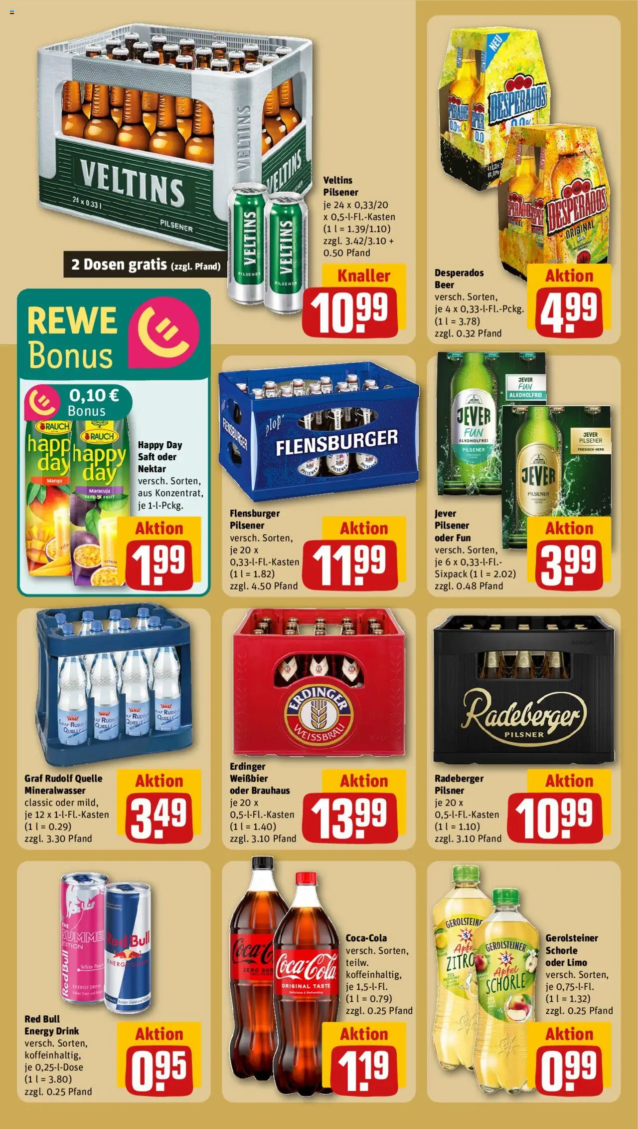 Rewe Prospekt 	 - gültig ab dem 16.06.2025 | Seite: 22 | Produkte: Weißbier, Flensburger, Mango, Gerolsteiner