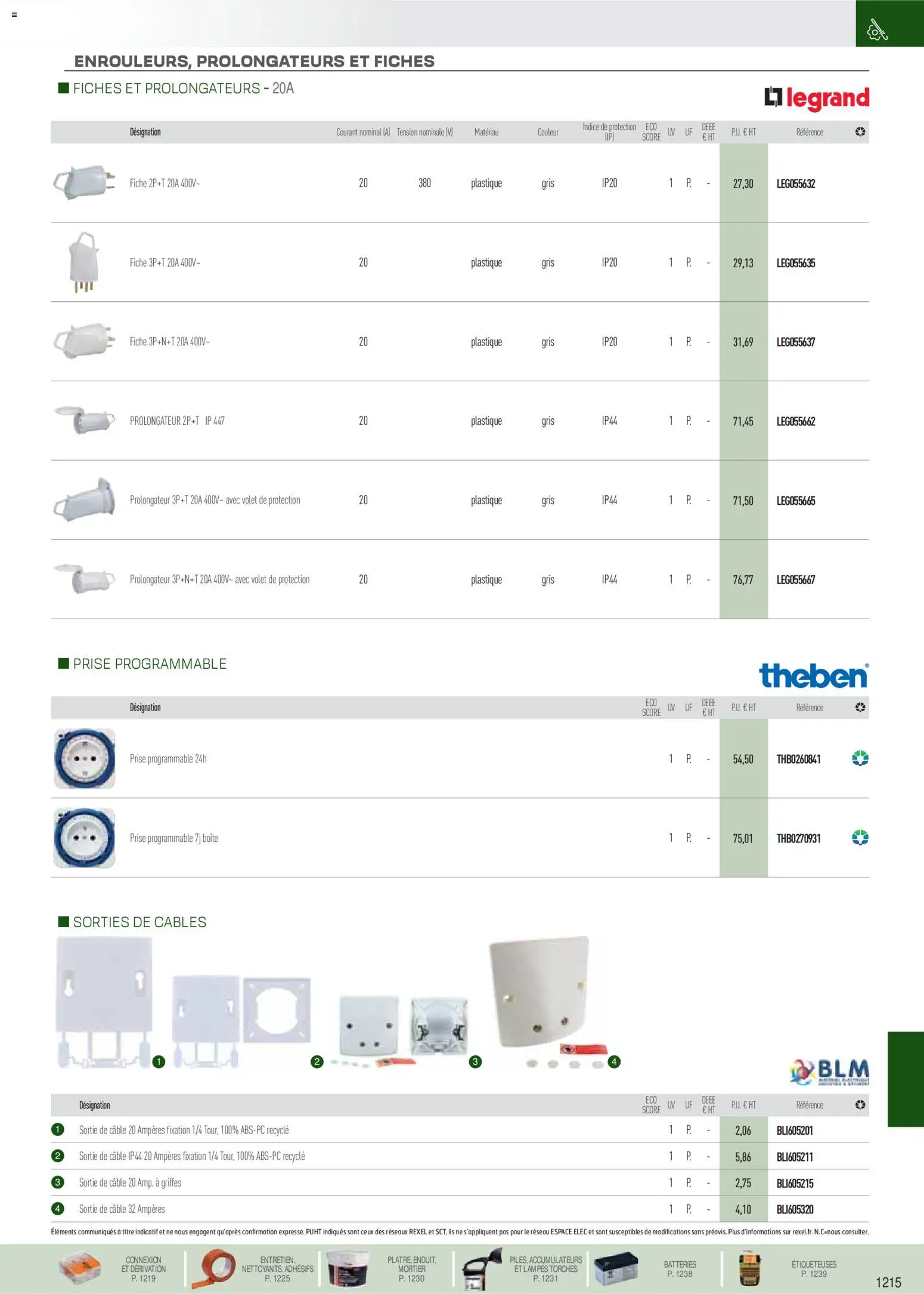 {H1} | Page: 106 | Produits: Câble, Mortier, Prise