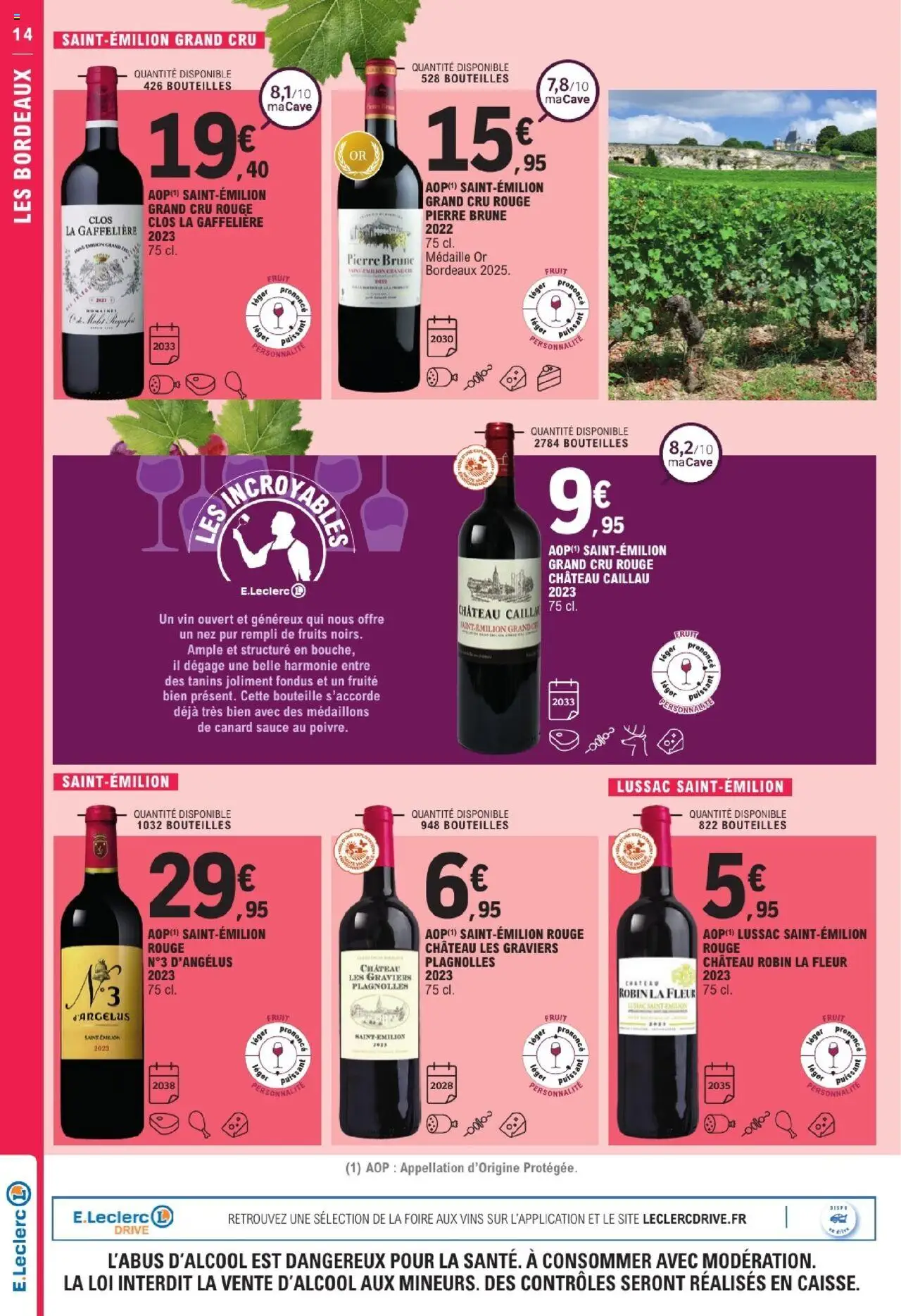  | Page: 14 | Produits: Saint-émilion grand cru, Poivre, Vin