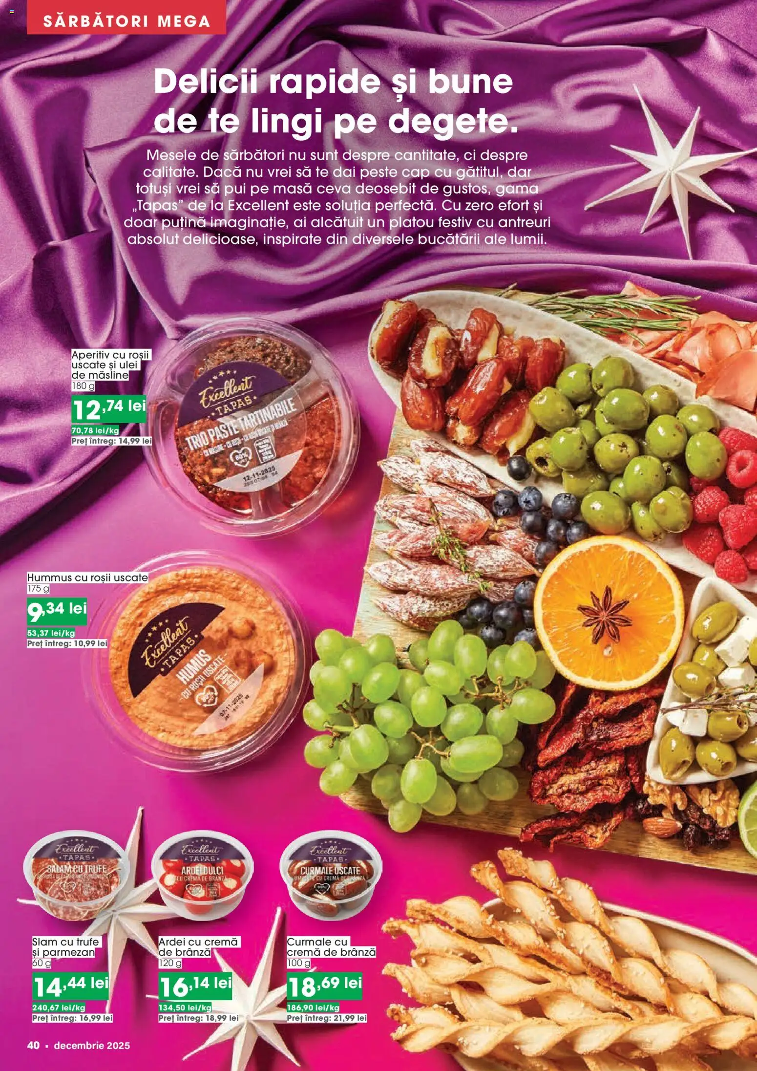 Noul catalog Mega Image – valabil de la 27.11.2025 | Pagină: 40 | Produse: Hacıyatmaz Kedi Oyuncağı, Brânză, Ulei, Salam