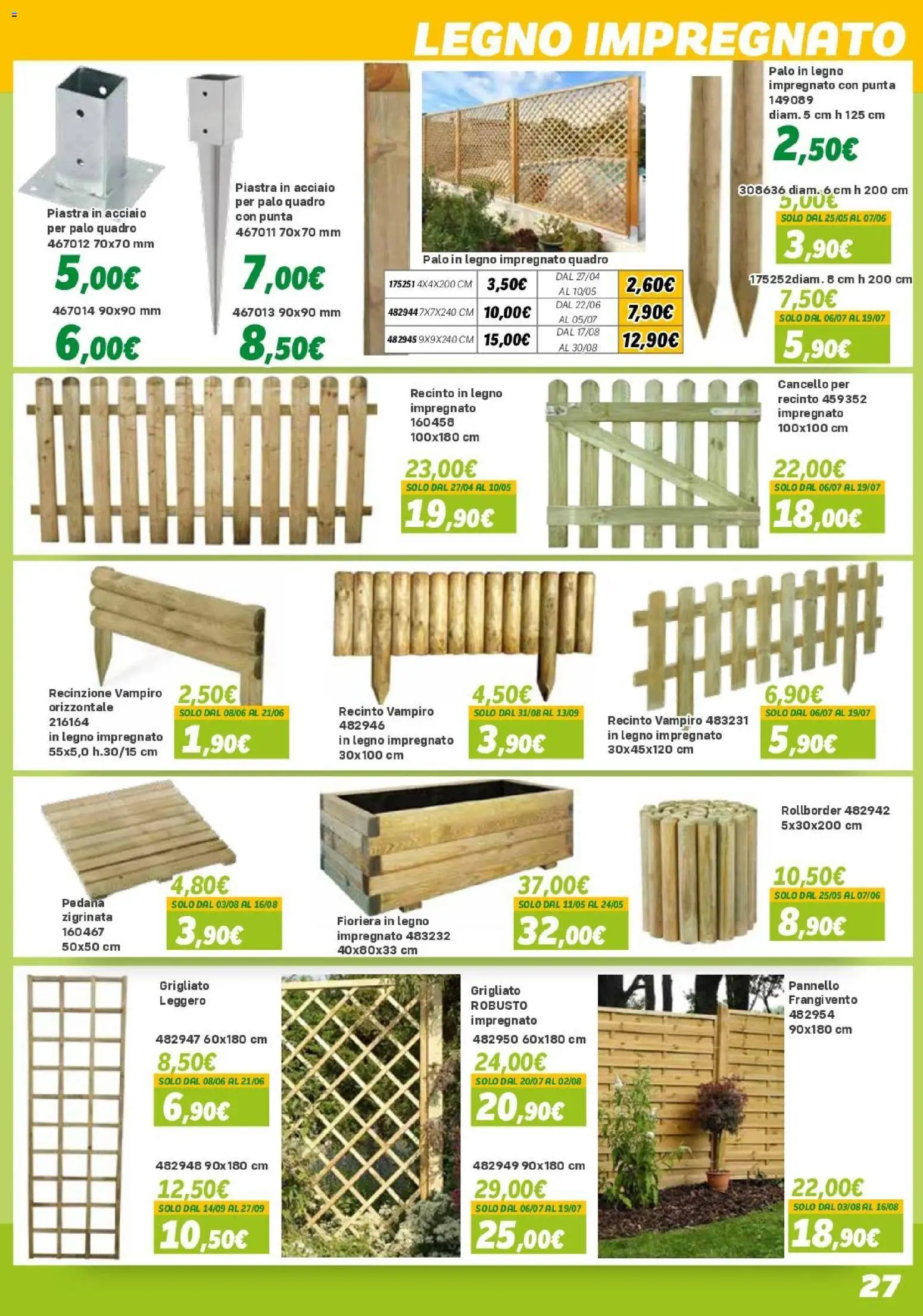 Volantino Orizzonte del 10.04.2026 | Pagina: 27 | Prodotti: Recinzione, Fioriera