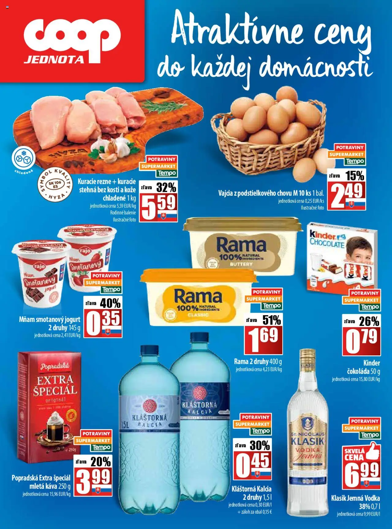 COOP Jednota leták │ platný od 21.08.2025 | Strana: 28 | Produkty: Vajcia, Čokoláda, Vodka, Rama