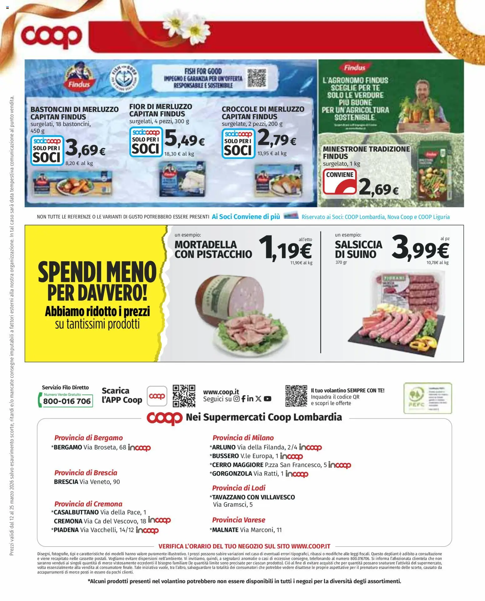 Volantino COOP del 12.03.2026 | Pagina: 20 | Prodotti: Verdure, Suino, Data, Mortadella