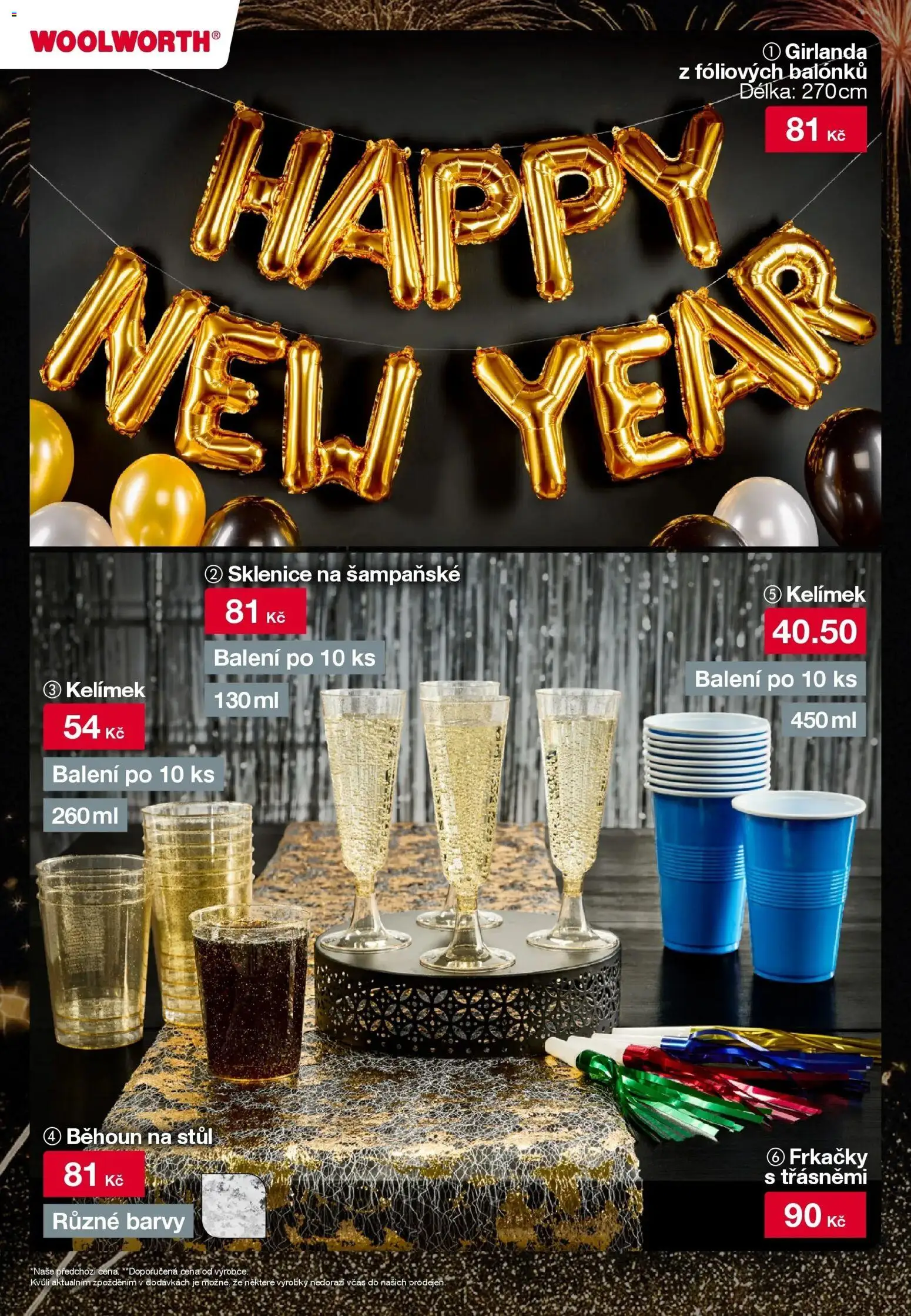 Woolworth leták - Jihlava, Znojmo, Příbram od 12.12.2025 | Strana: 14 | Produkty: Šampaňské, Girlanda, Barvy, Sklenice