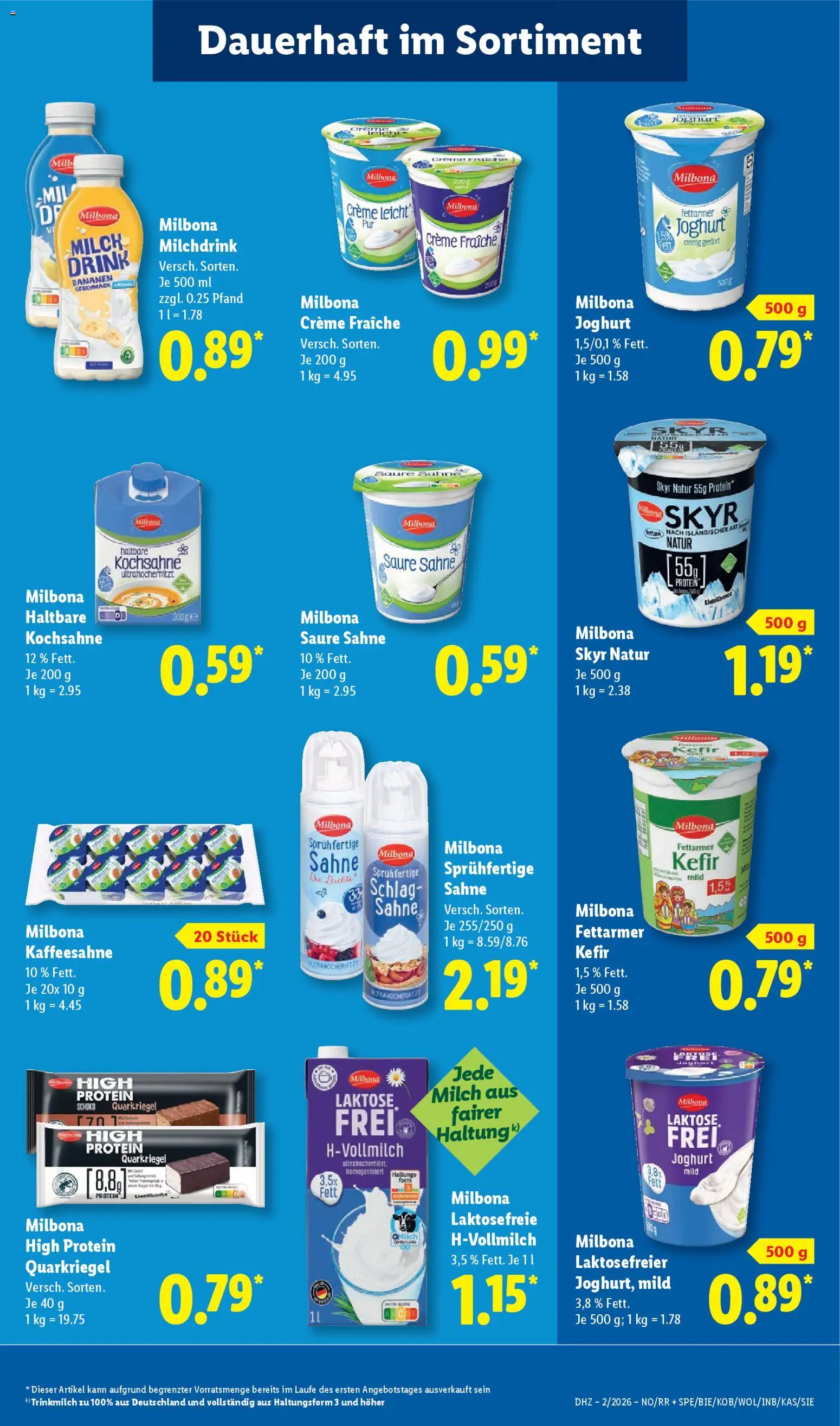 Lidl Prospekt Krefeld – gültig ab 05.01.2026 | Seite: 21 | Produkte: Kefir, Milch, Joghurt, Bananen